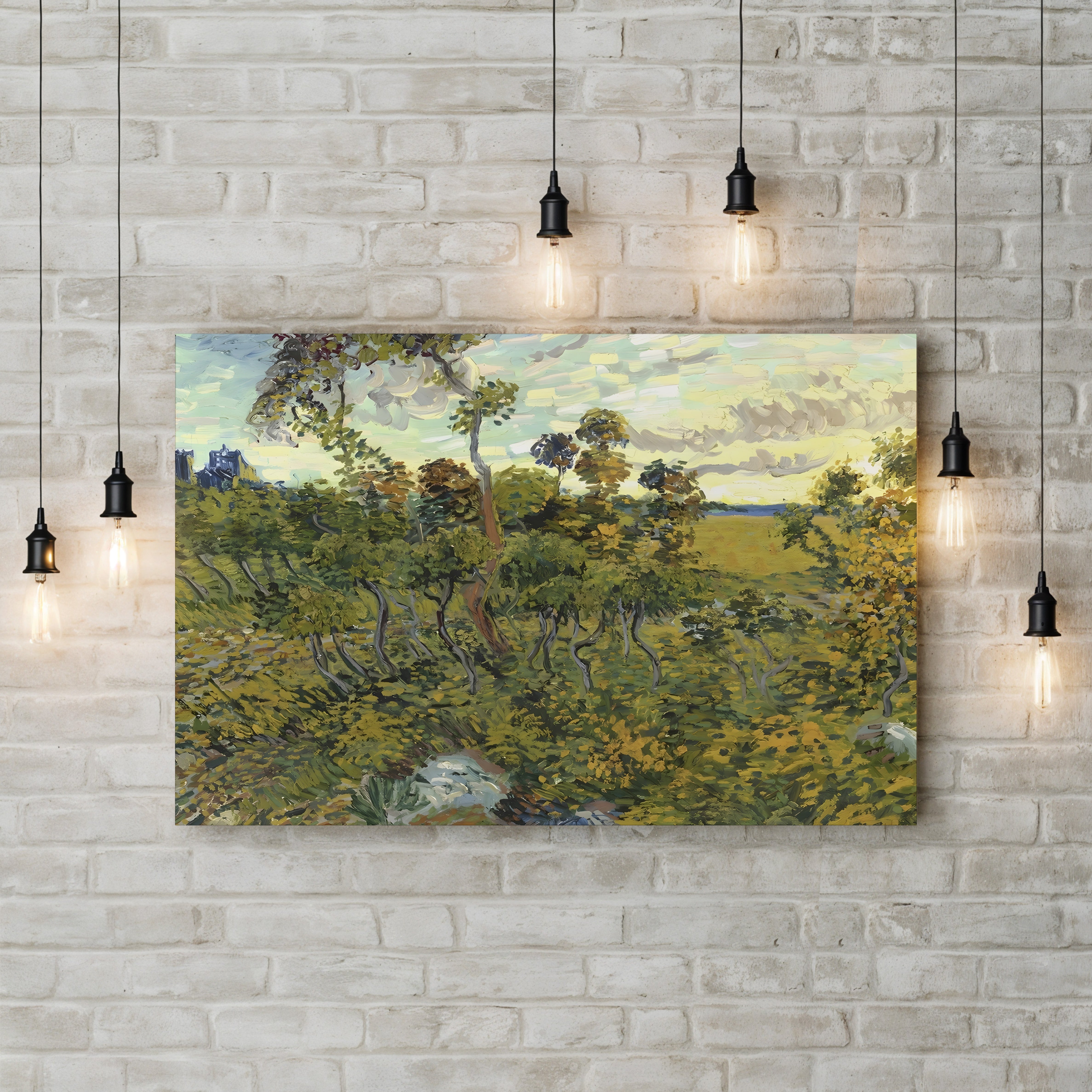 Sunset at Montmajour, 1888 – Vincent van Gogh Wall Art | Post-Impressionist Landscape Canvas Print