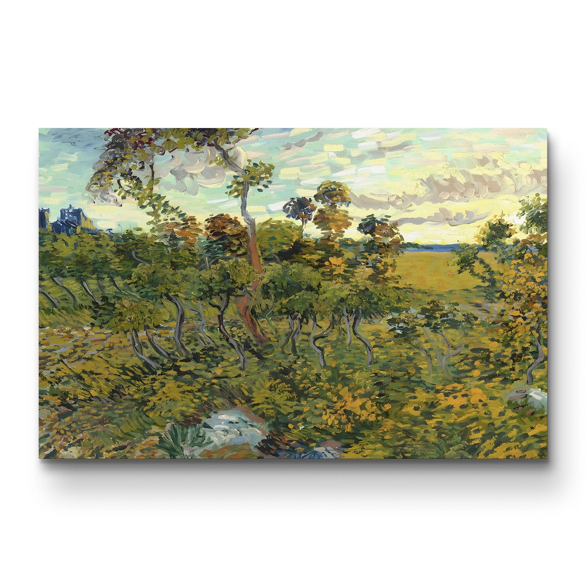 Sunset at Montmajour, 1888 – Vincent van Gogh Wall Art | Post-Impressionist Landscape Canvas Print