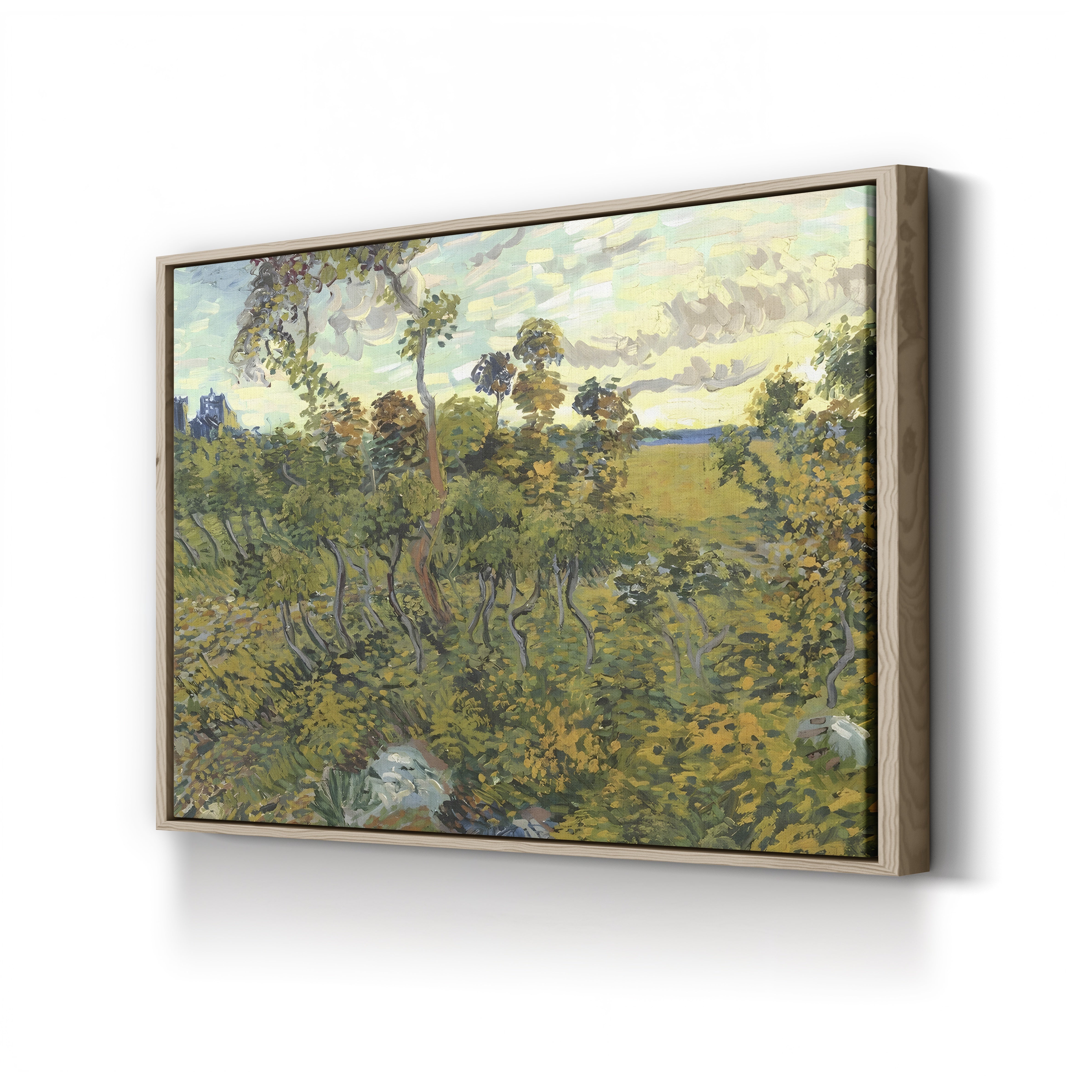 Sunset at Montmajour, 1888 – Vincent van Gogh Wall Art | Post-Impressionist Landscape Canvas Print