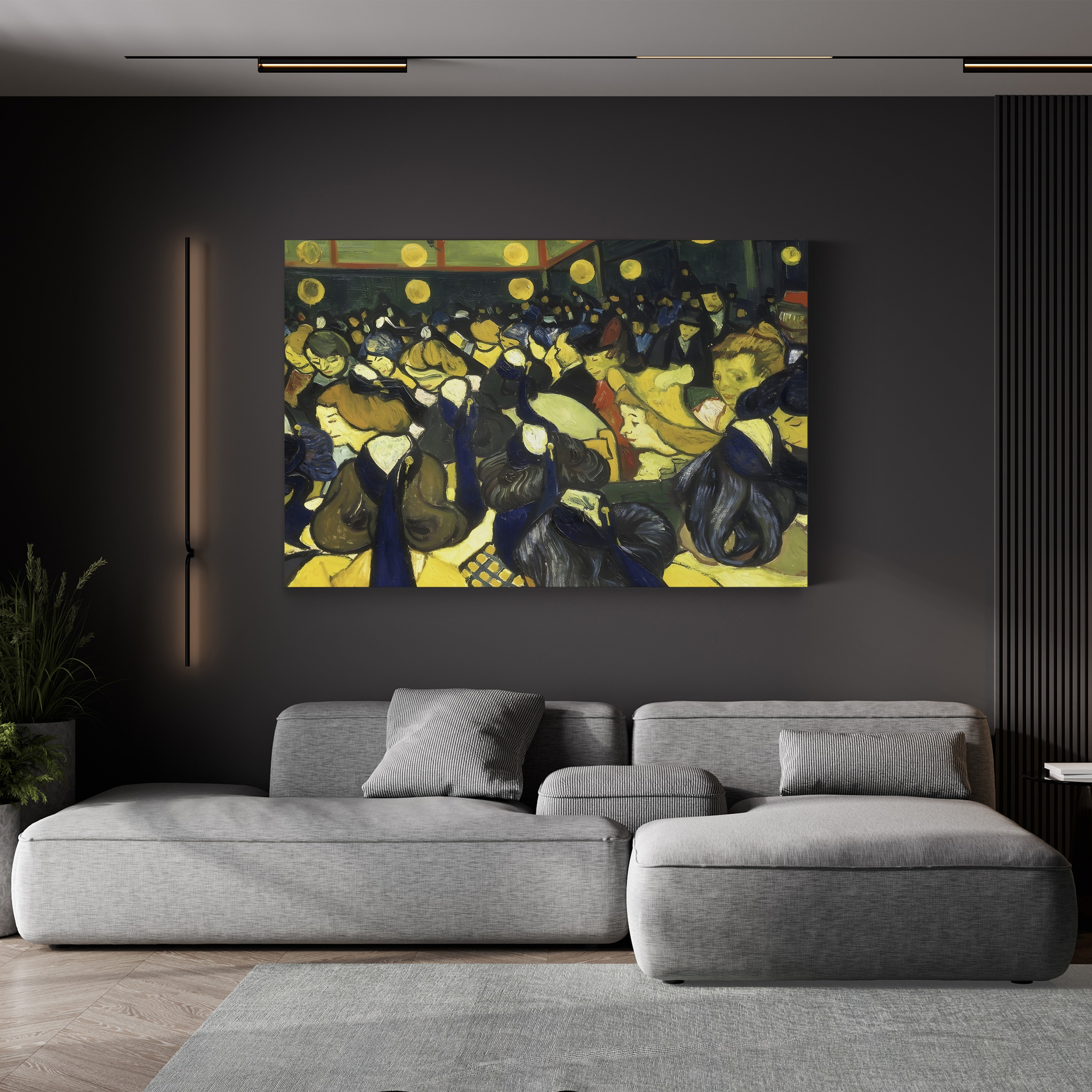 The Dance Hall at Arles – Vincent van Gogh Wall Art | Post-Impressionist Interior Canvas Print
