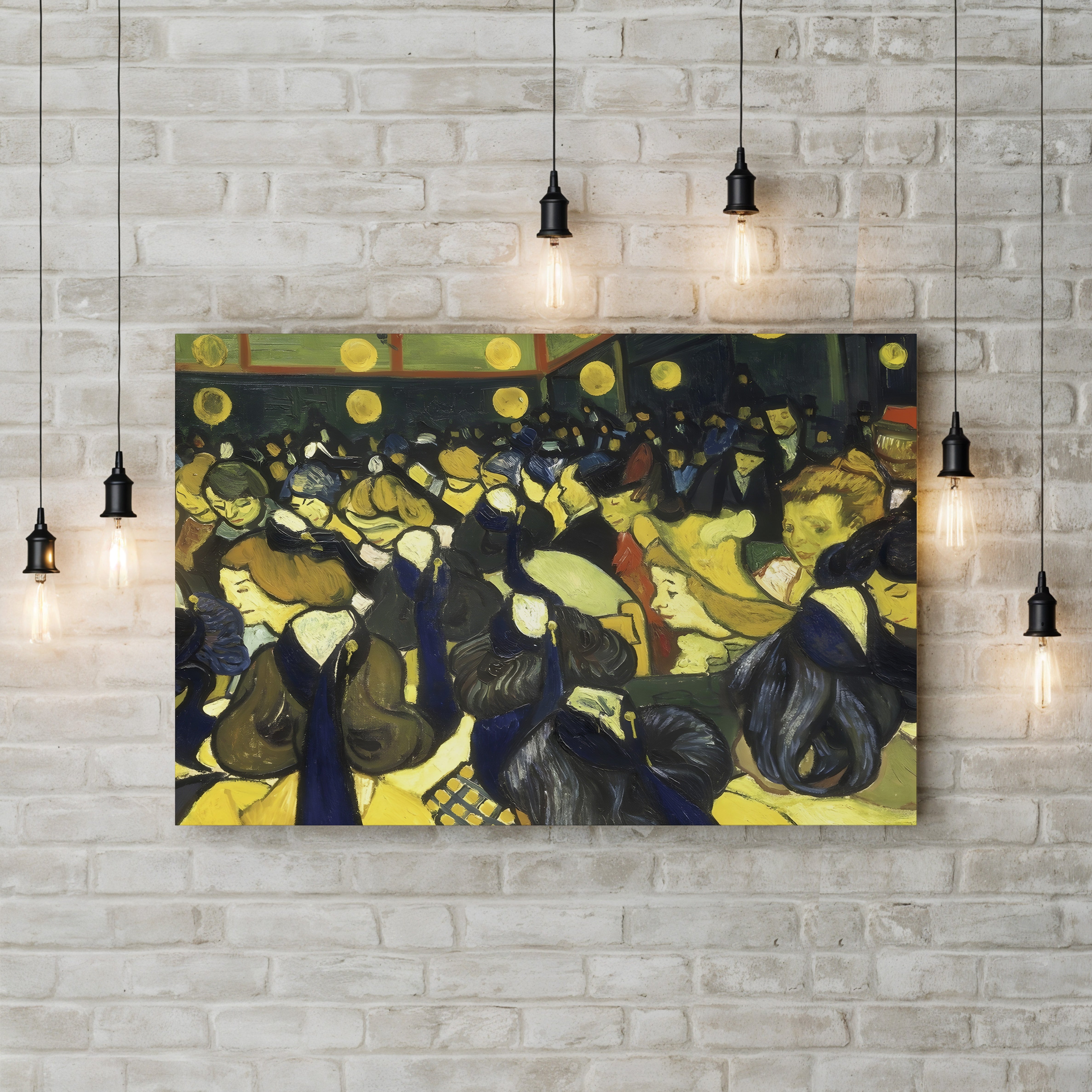 The Dance Hall at Arles – Vincent van Gogh Wall Art | Post-Impressionist Interior Canvas Print