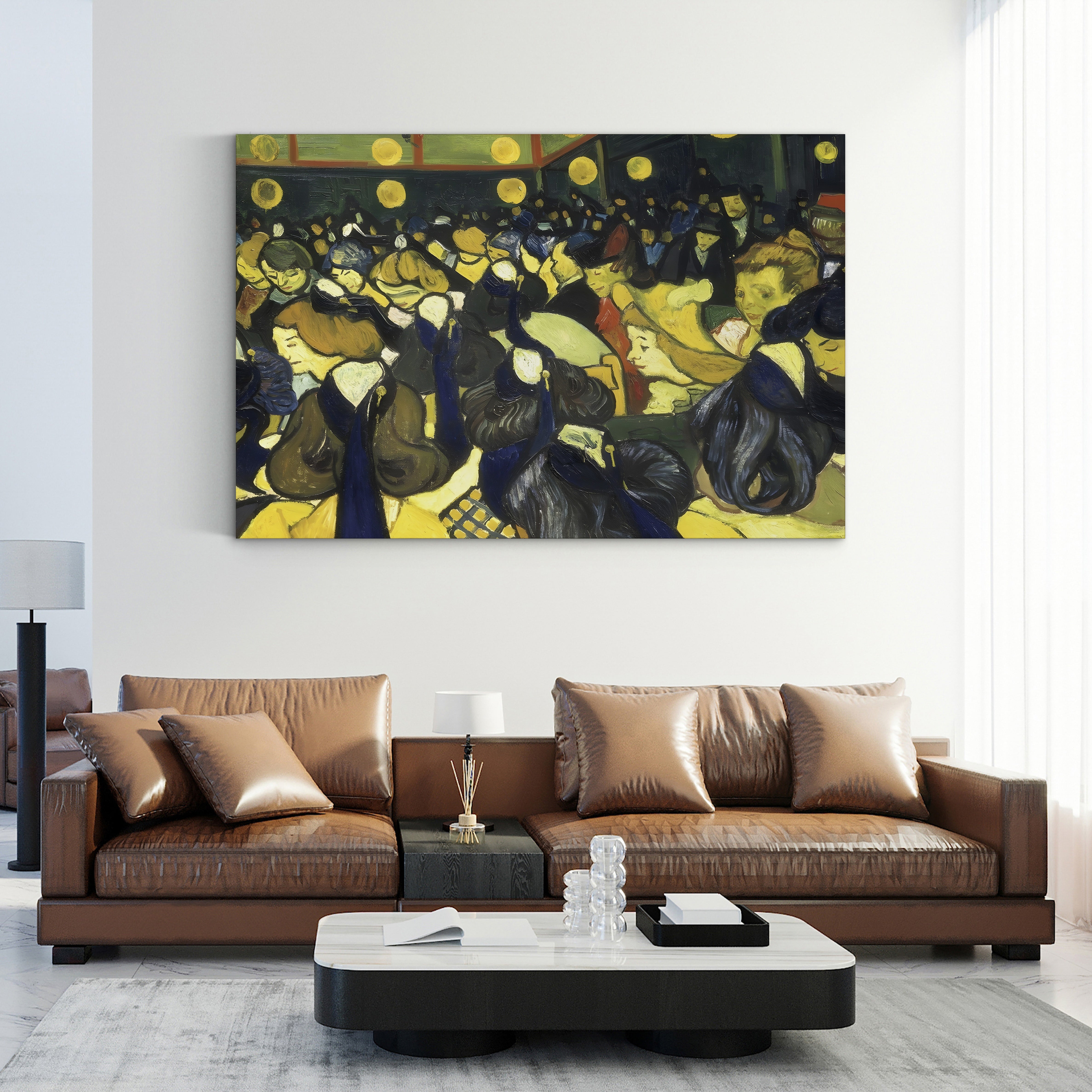 The Dance Hall at Arles – Vincent van Gogh Wall Art | Post-Impressionist Interior Canvas Print