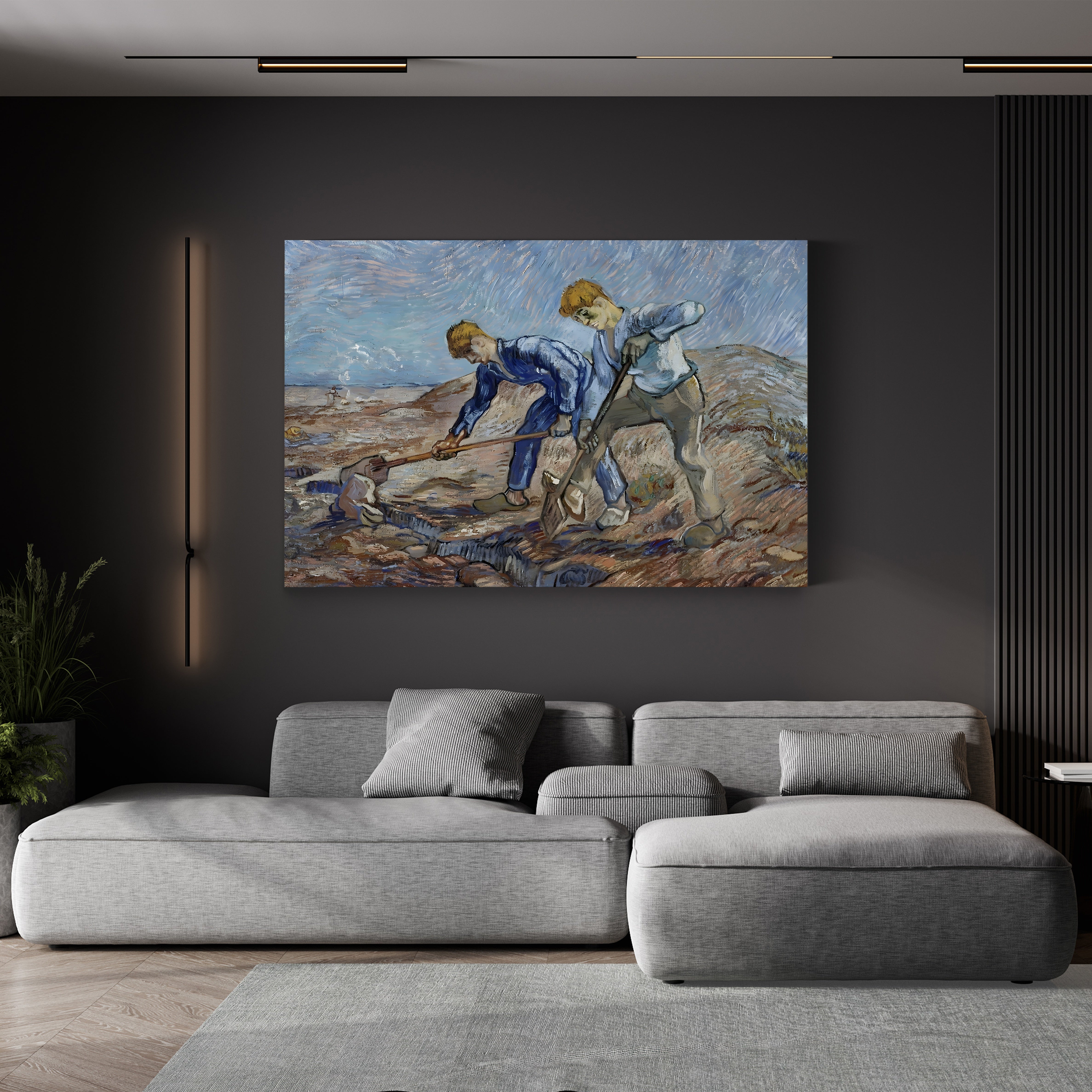 The Diggers – Vincent van Gogh Wall Art | Post-Impressionist Figure Canvas Print
