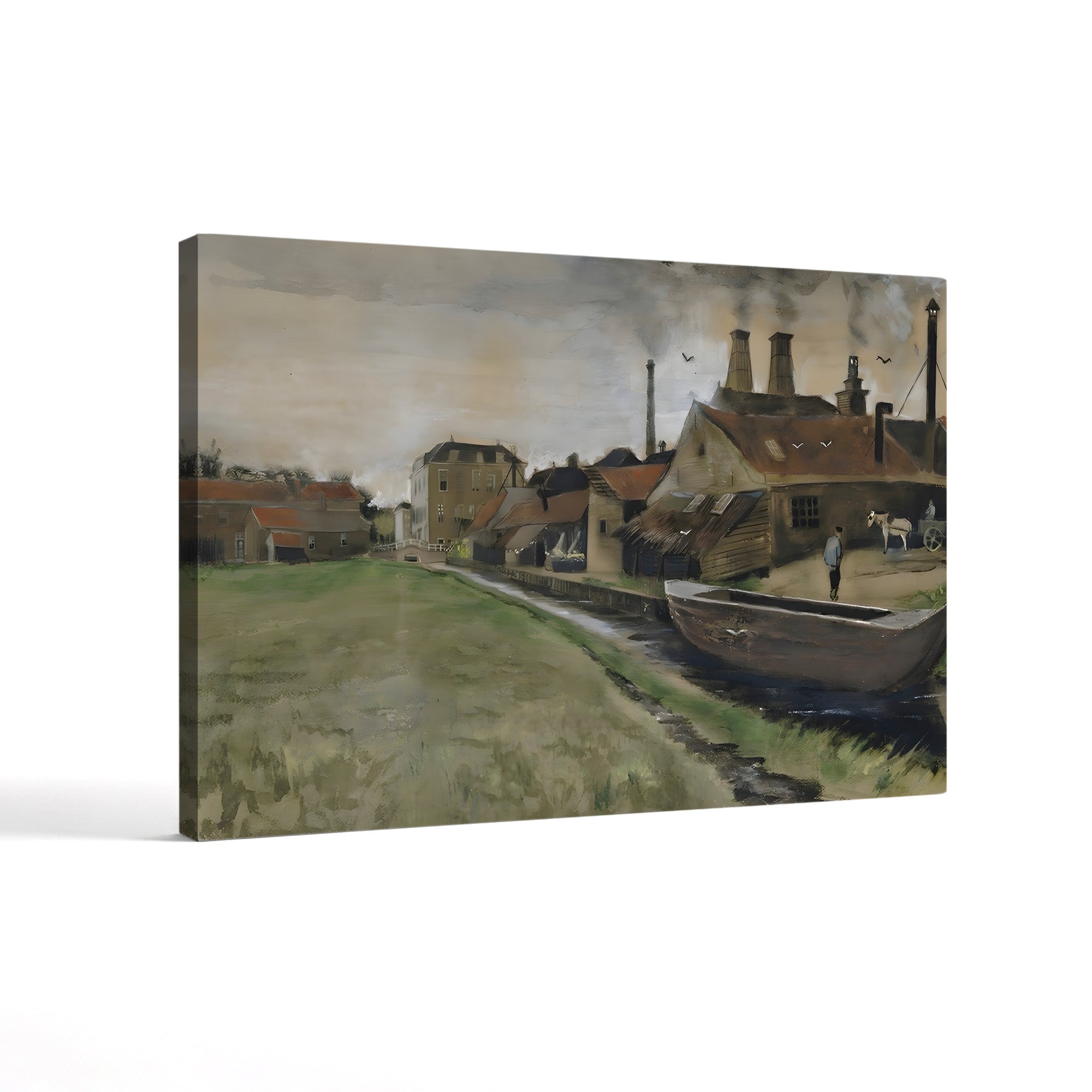 The Iron Mill in The Hague, 1882 – Vincent van Gogh Wall Art | Early Dutch Landscape Canvas Print