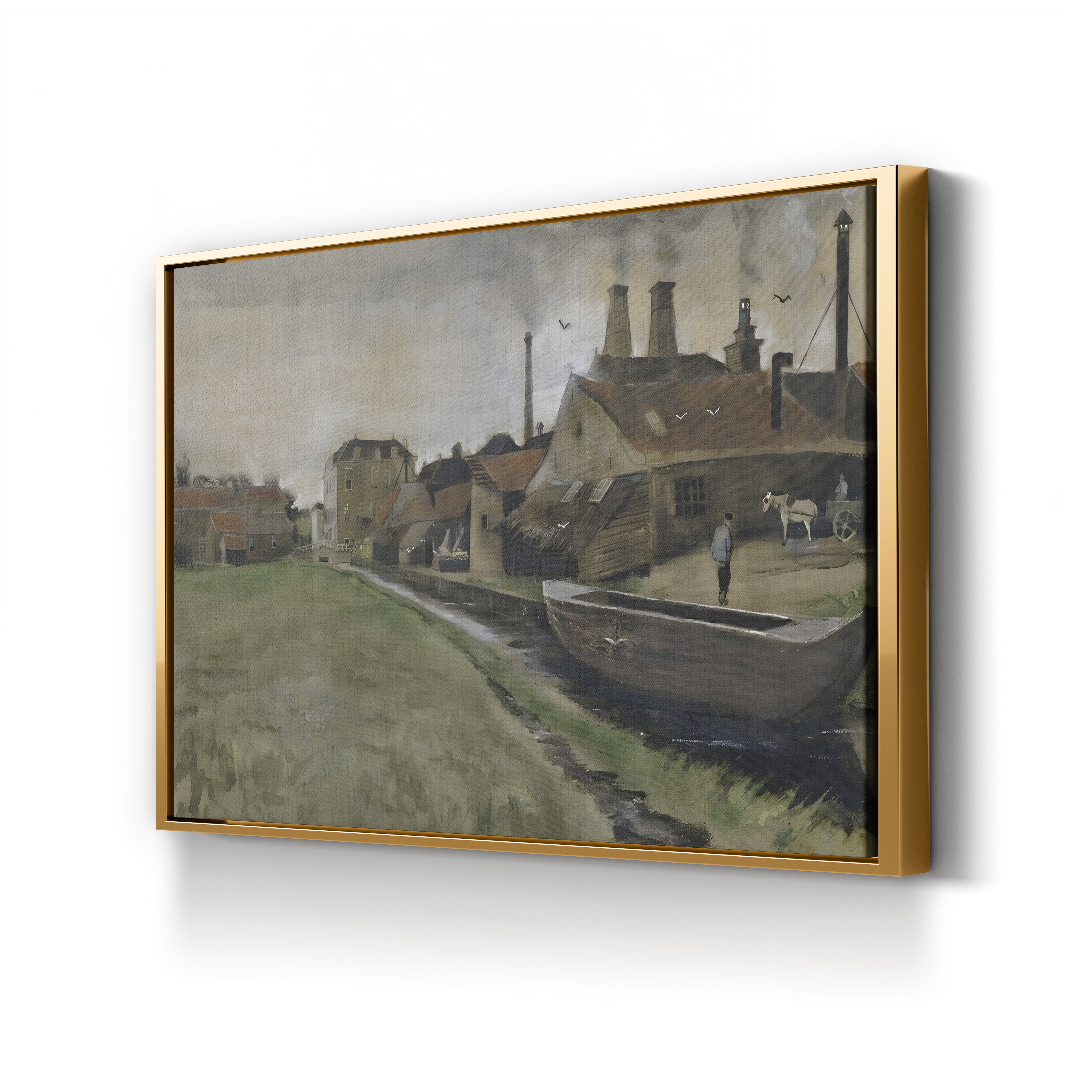 The Iron Mill in The Hague, 1882 – Vincent van Gogh Wall Art | Early Dutch Landscape Canvas Print