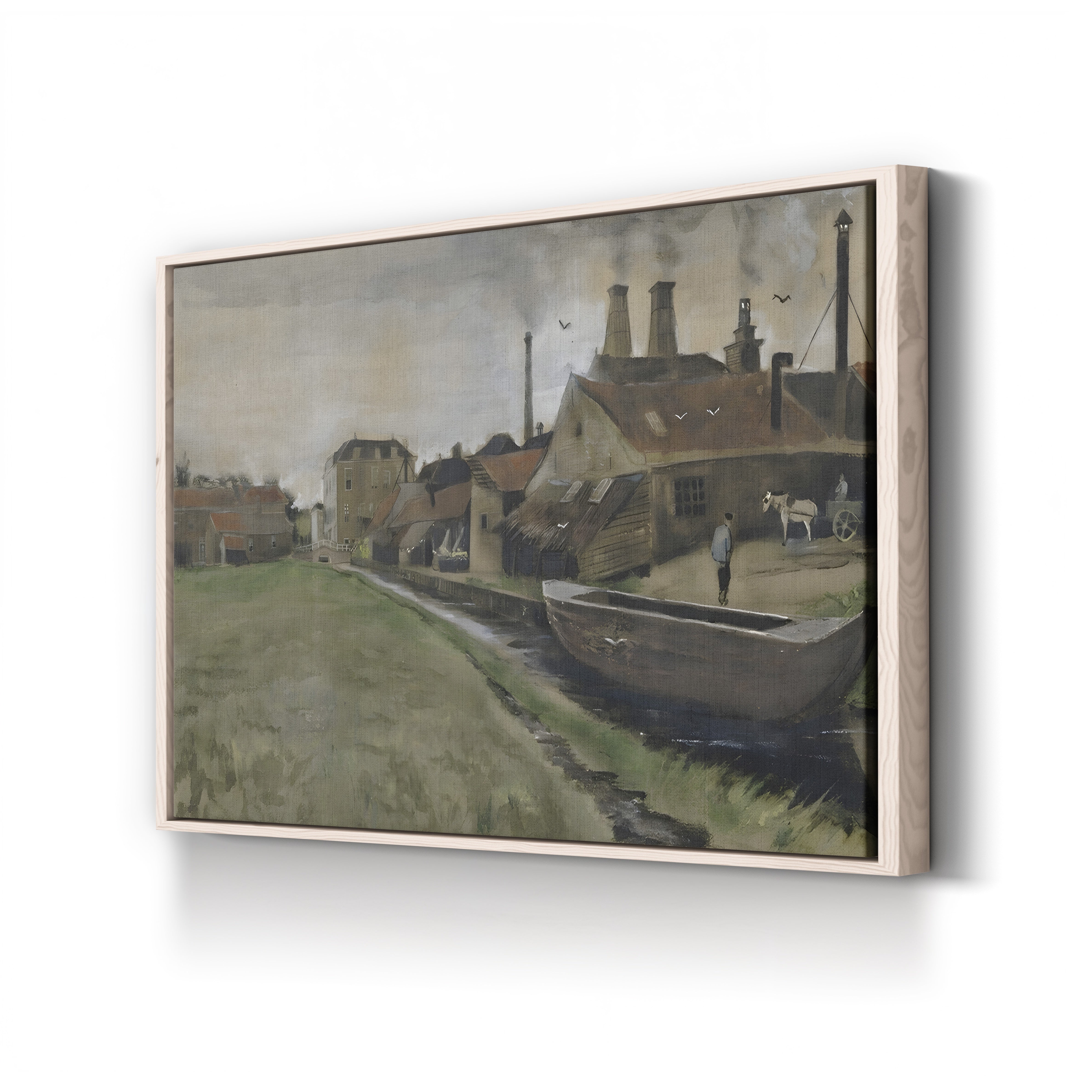 The Iron Mill in The Hague, 1882 – Vincent van Gogh Wall Art | Early Dutch Landscape Canvas Print