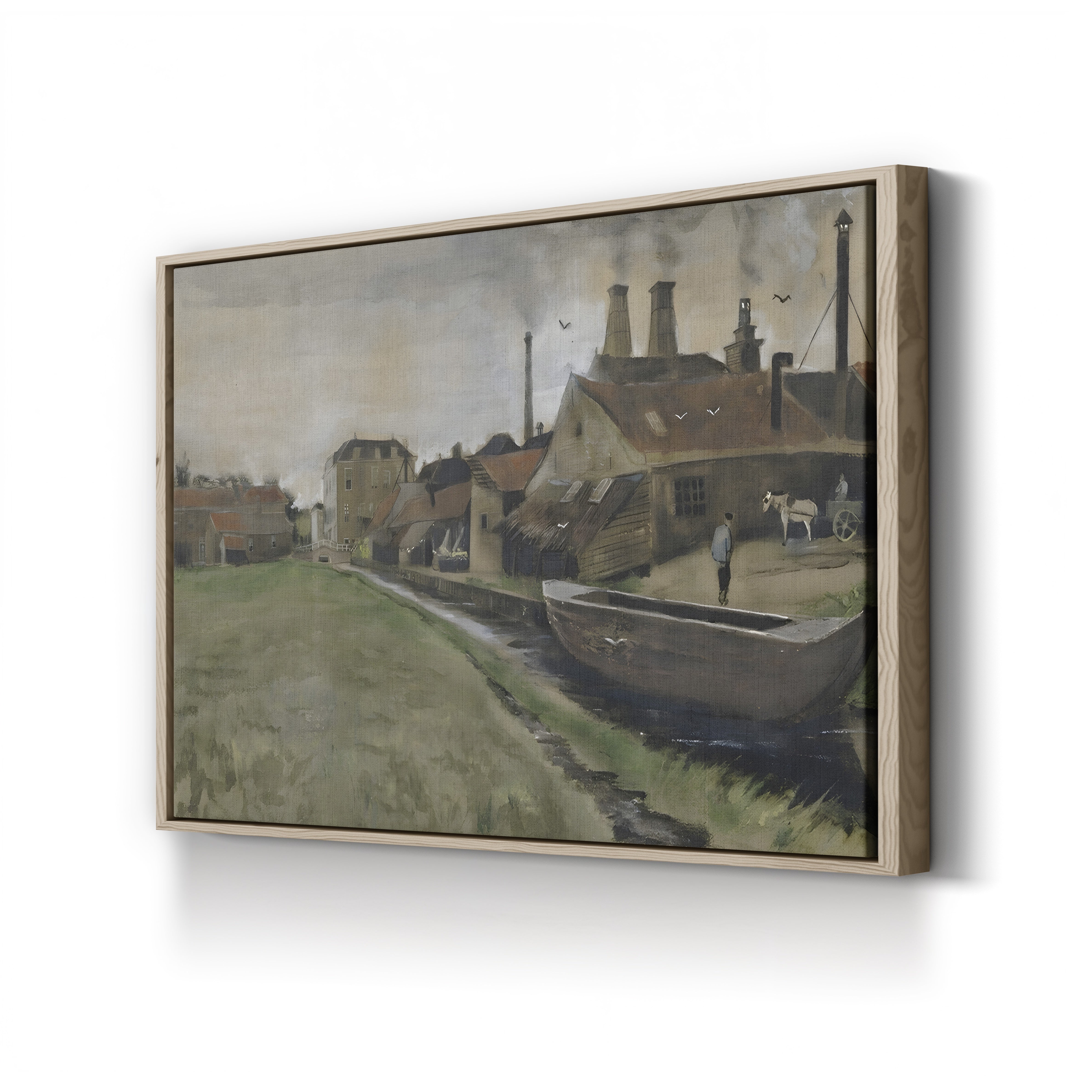The Iron Mill in The Hague, 1882 – Vincent van Gogh Wall Art | Early Dutch Landscape Canvas Print