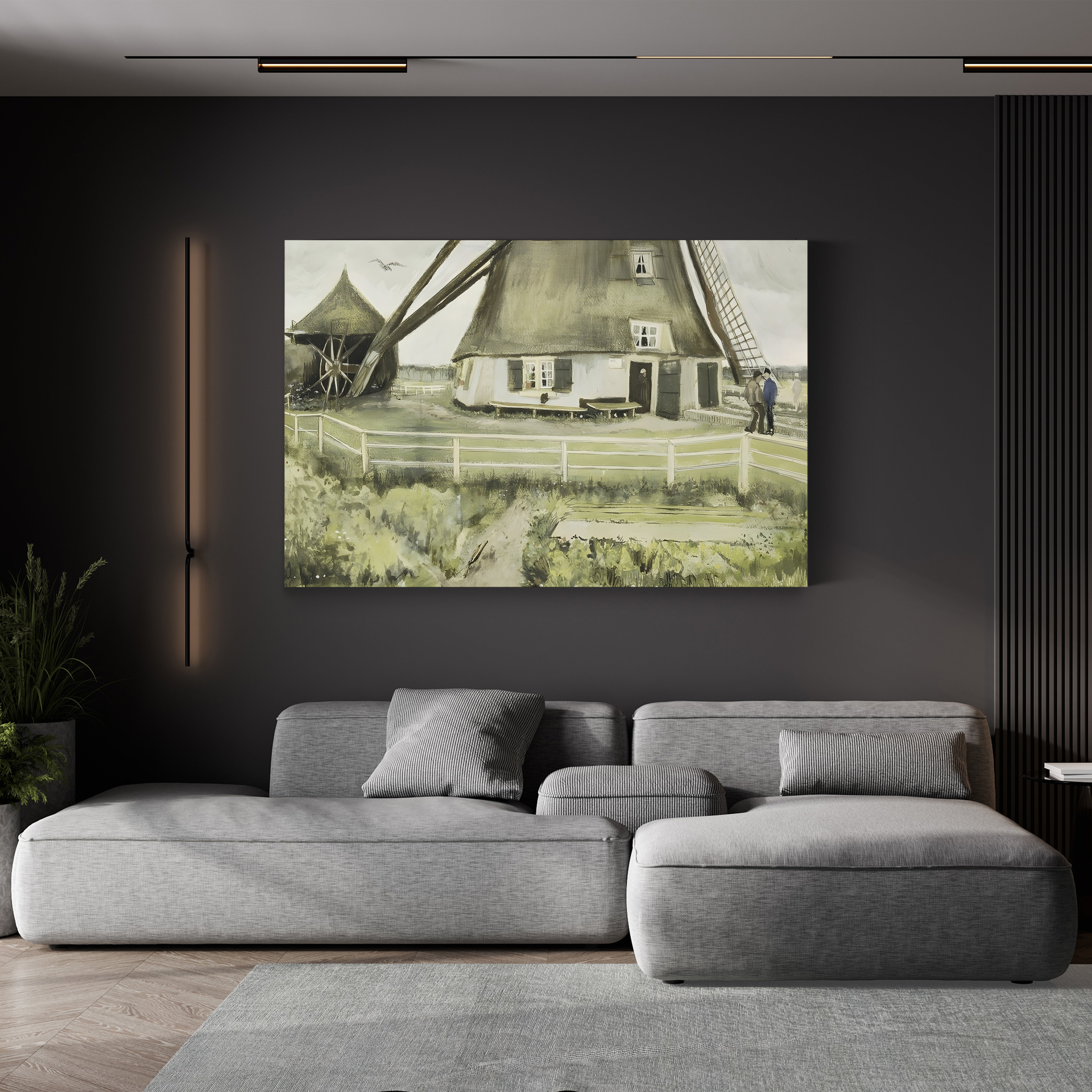 The Mill, 1881 – Vincent van Gogh Wall Art | Early Dutch Landscape Canvas Print