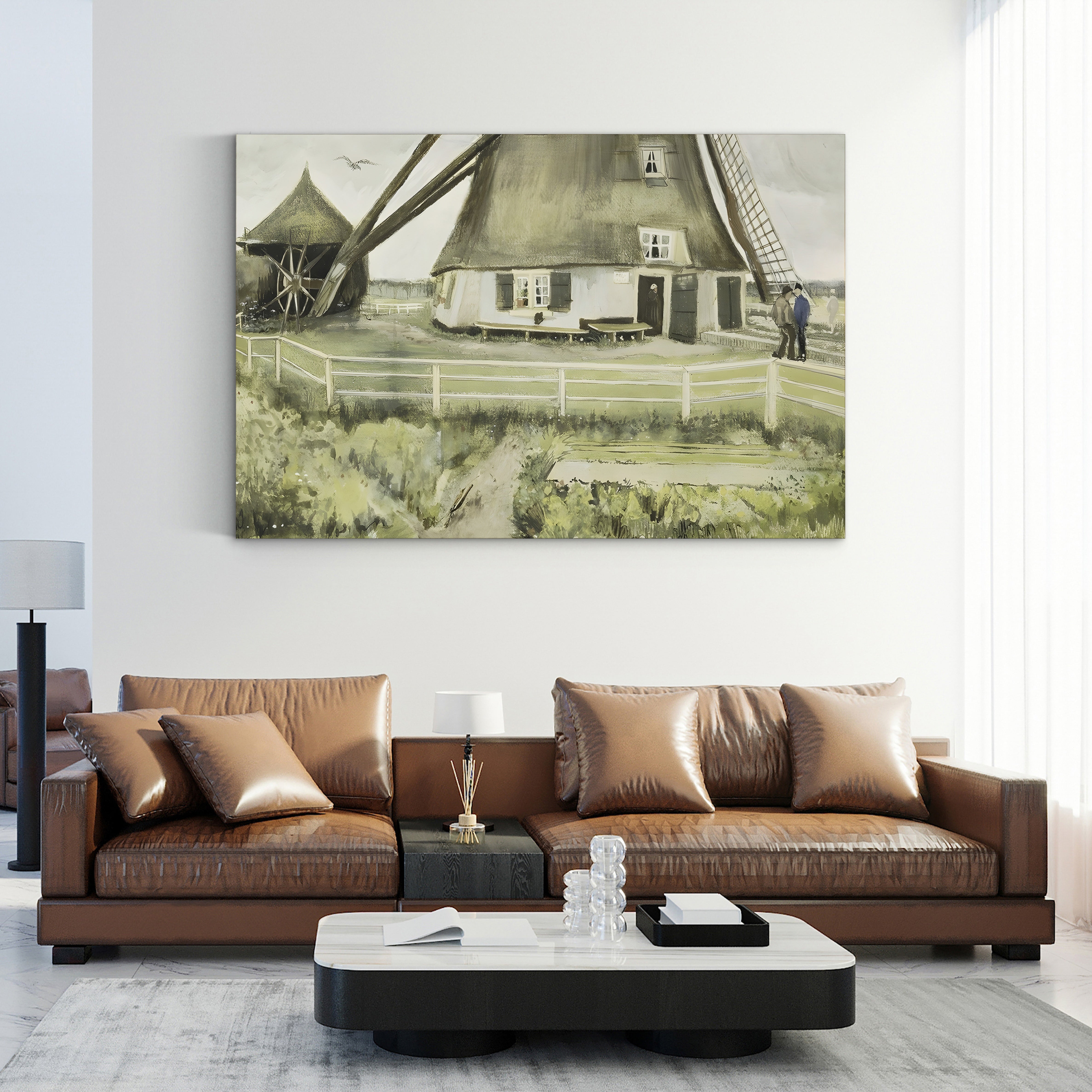 The Mill, 1881 – Vincent van Gogh Wall Art | Early Dutch Landscape Canvas Print