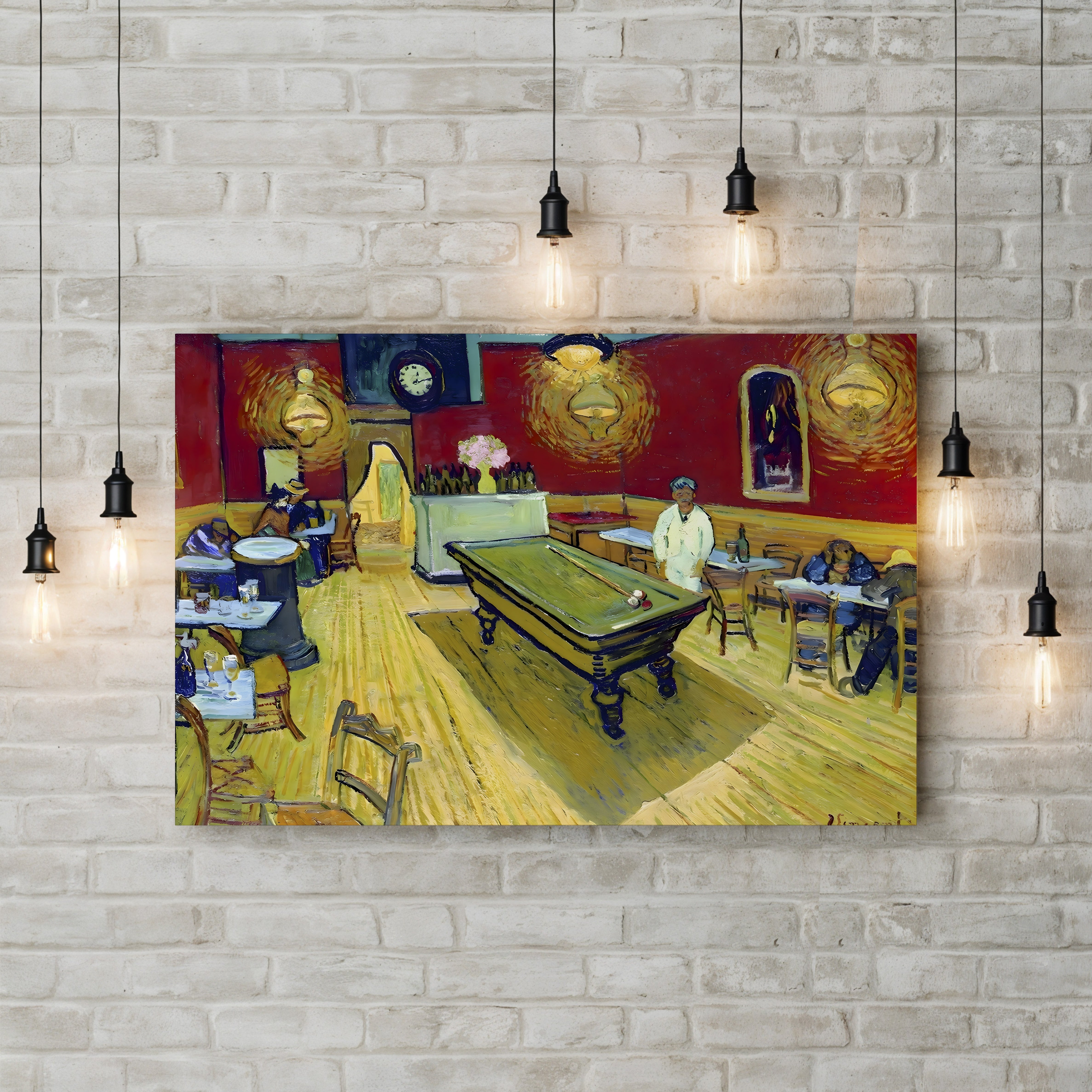 The Night Café, 1888 – Vincent van Gogh Wall Art | Post-Impressionist Interior Canvas Print