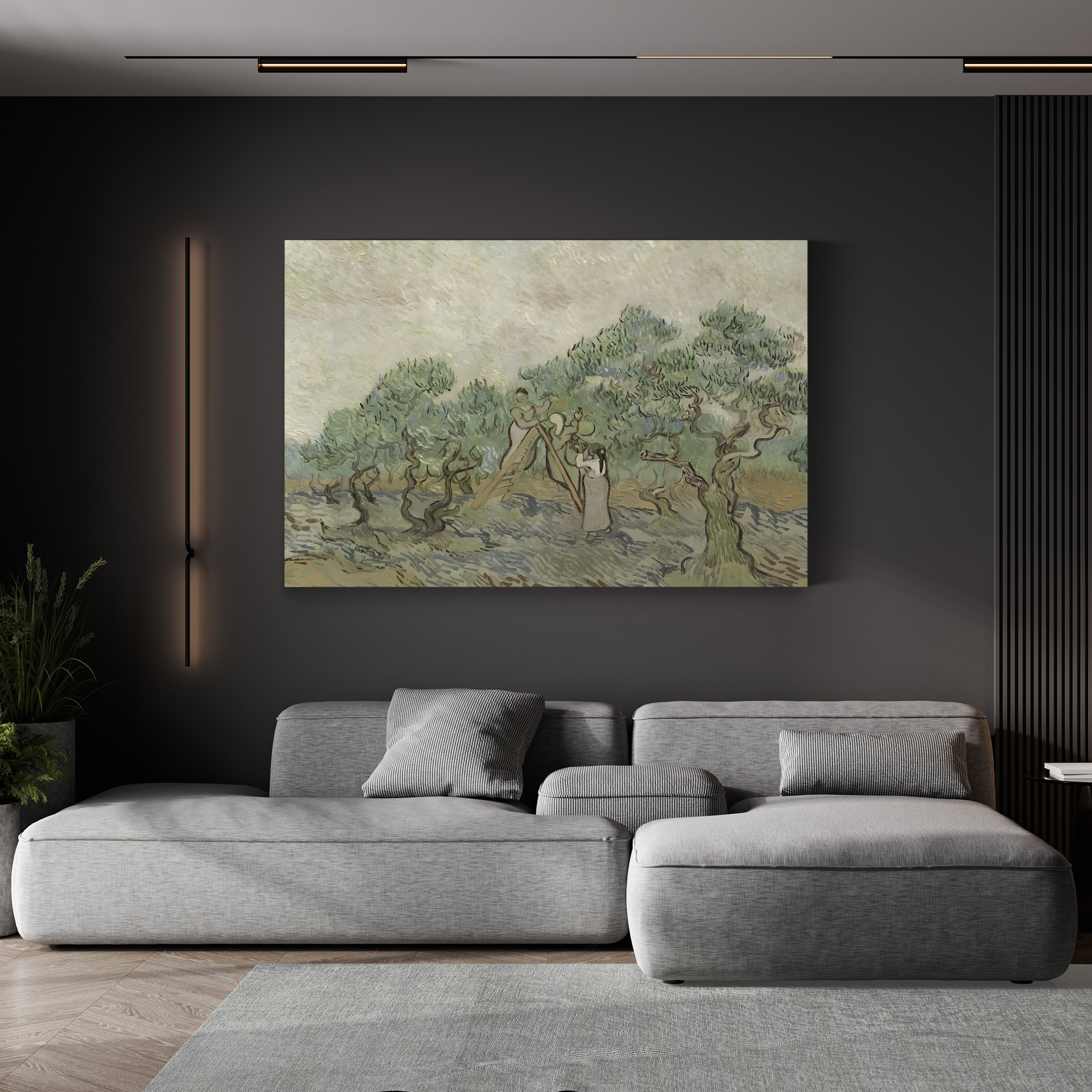 The Olive Orchard, 1889 – Vincent van Gogh Wall Art | Post-Impressionist Landscape Canvas Print