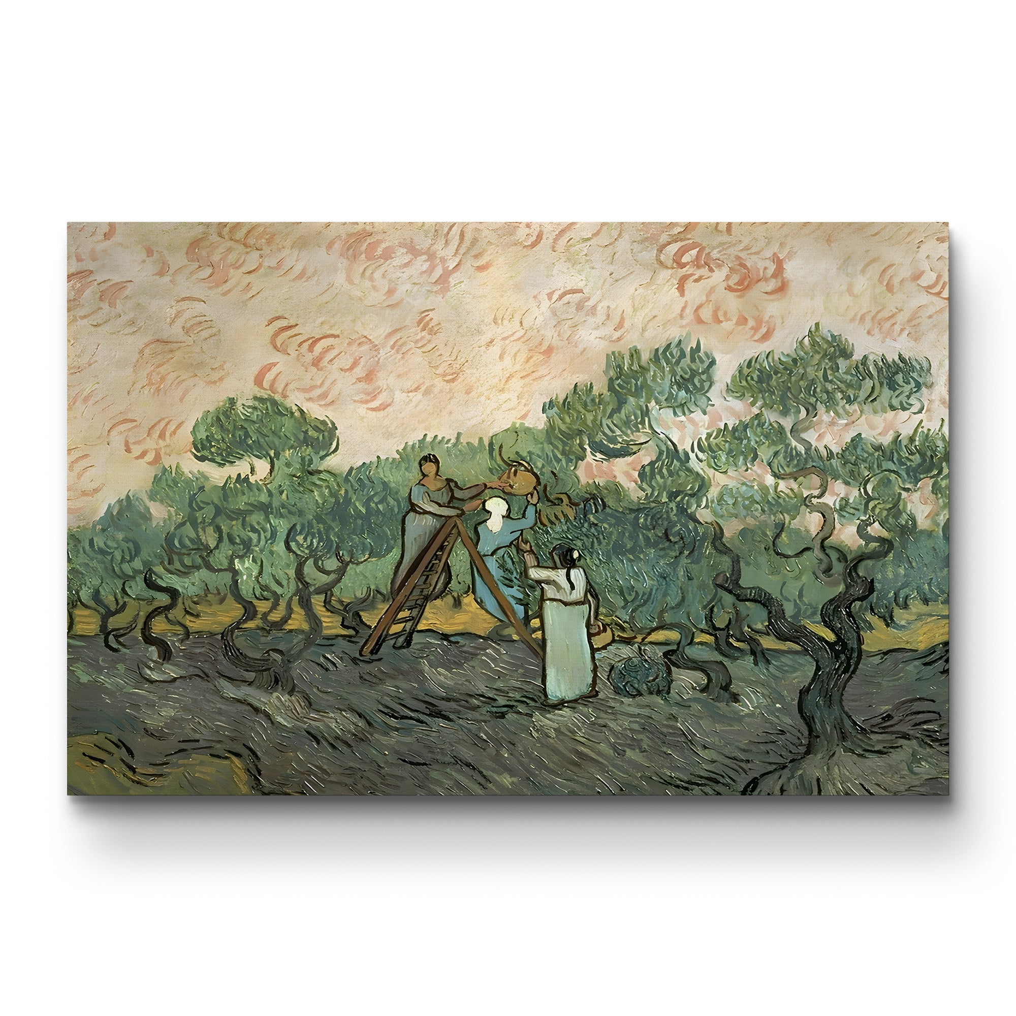 The Olive Pickers, Saint-Rémy, 1889 – Vincent van Gogh Wall Art | Post-Impressionist Figure Canvas Print