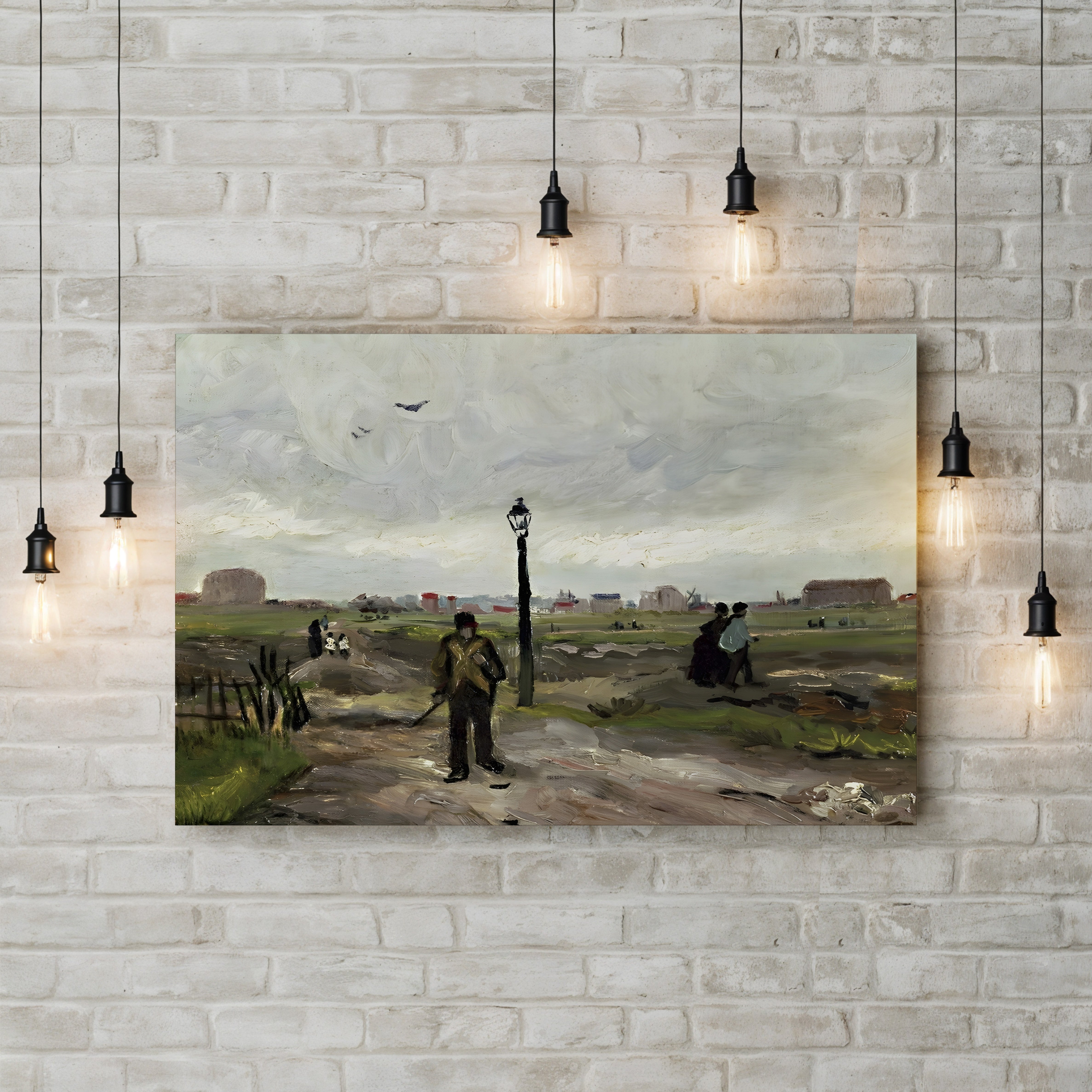 The Outskirts of Paris, 1886 – Vincent van Gogh Wall Art | Post-Impressionist Landscape Canvas Print