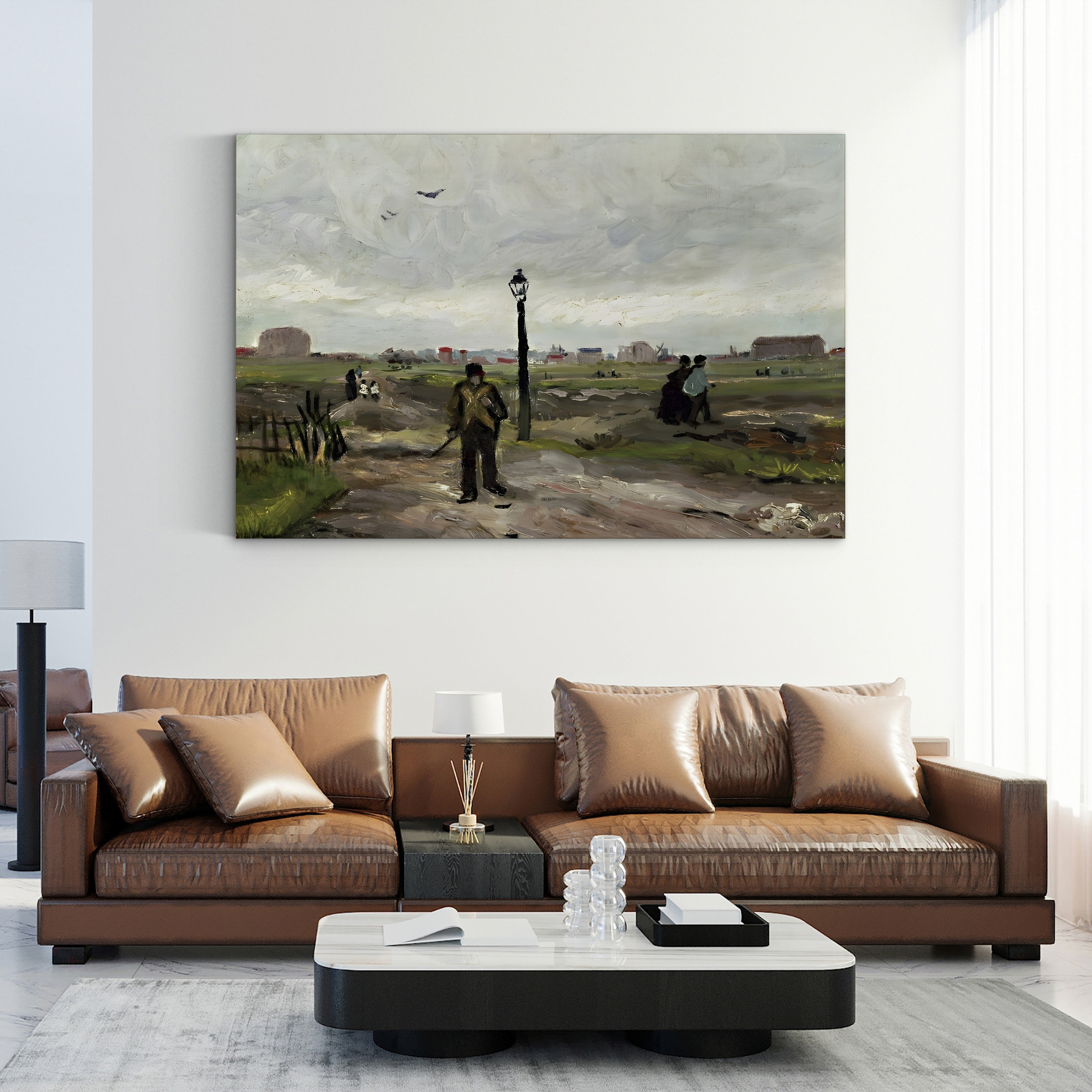 The Outskirts of Paris, 1886 – Vincent van Gogh Wall Art | Post-Impressionist Landscape Canvas Print