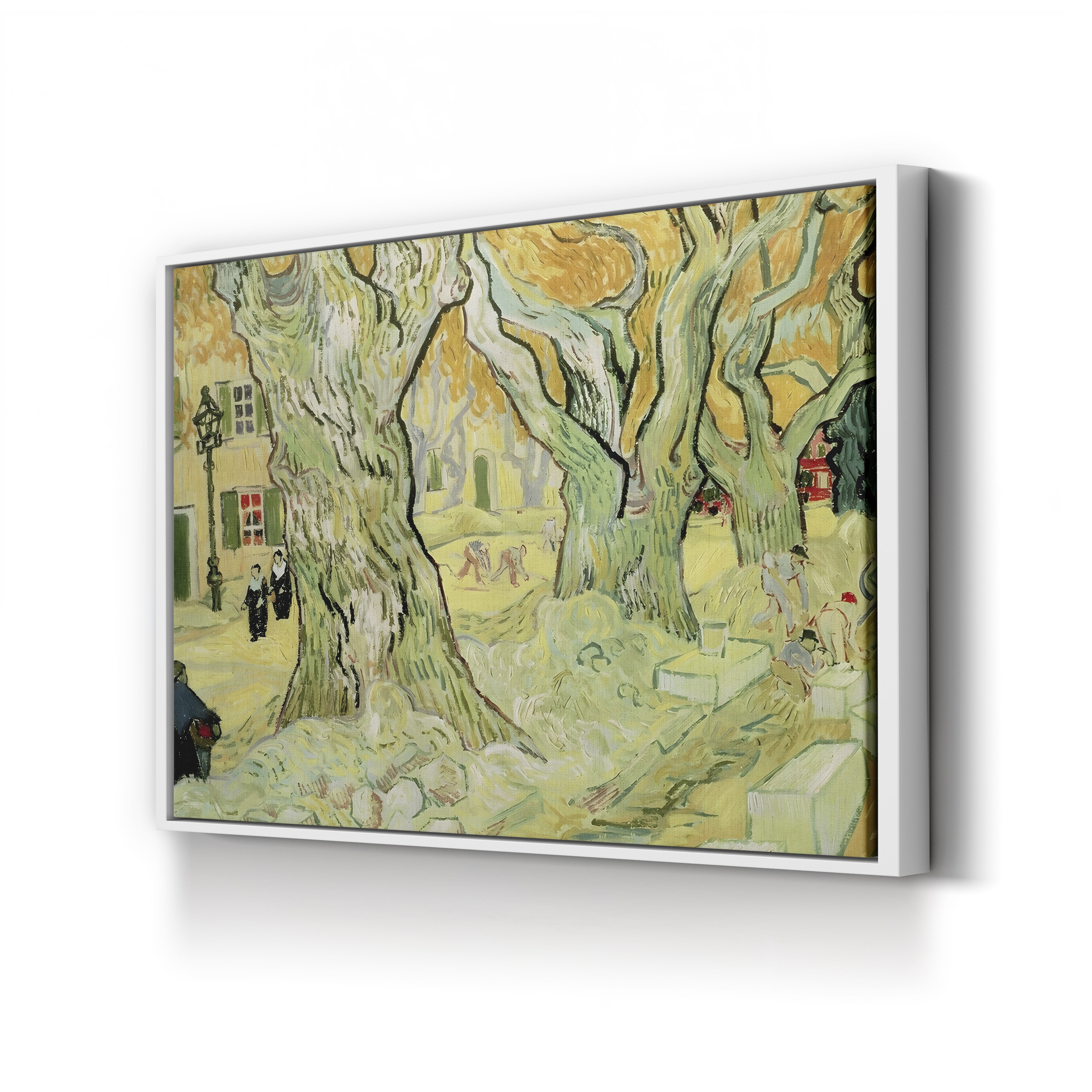 The Road Menders, 1889 – Vincent van Gogh Wall Art | Post-Impressionist Landscape Canvas Print