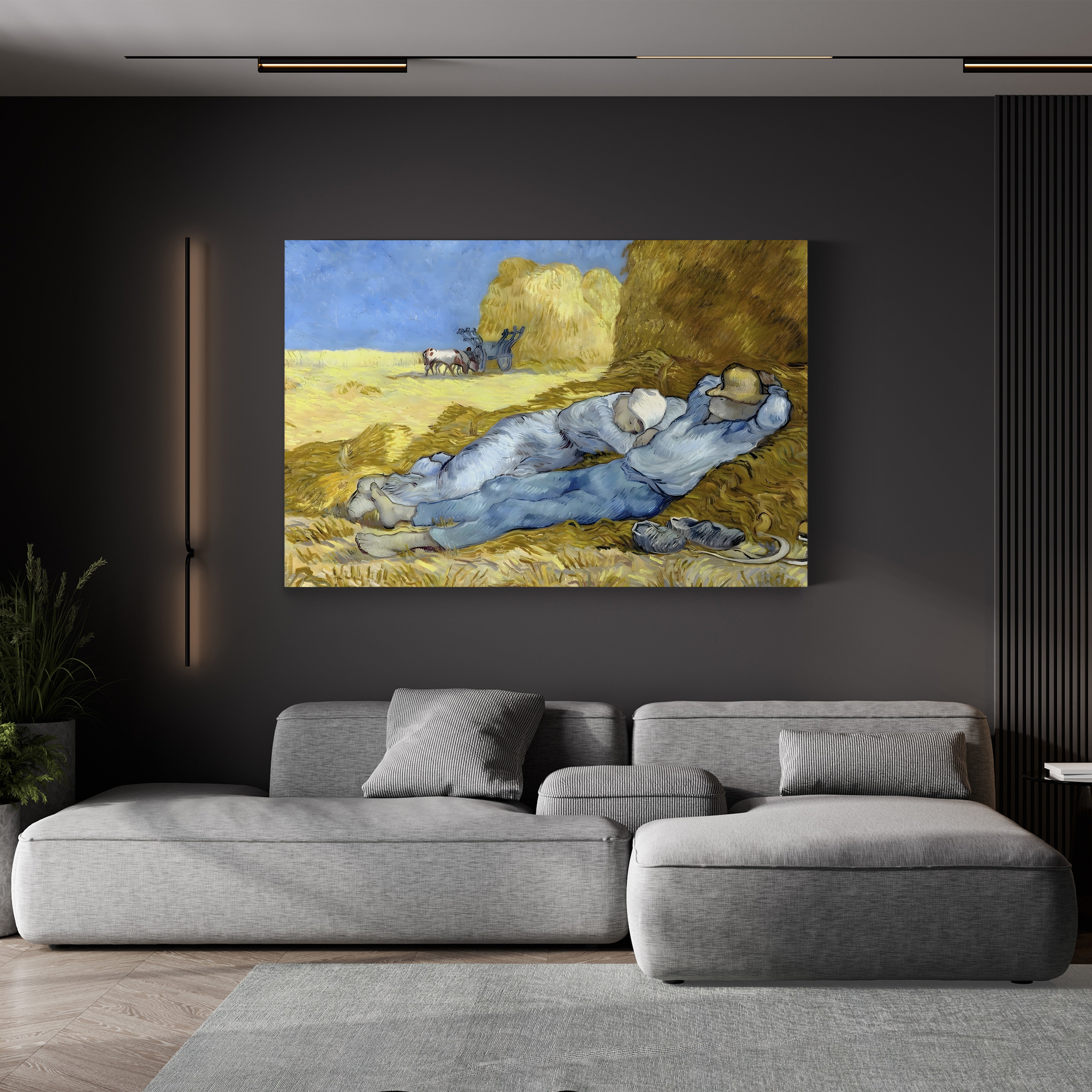 The Siesta (After Millet) – Vincent van Gogh Wall Art | Post-Impressionist Figure Canvas Print