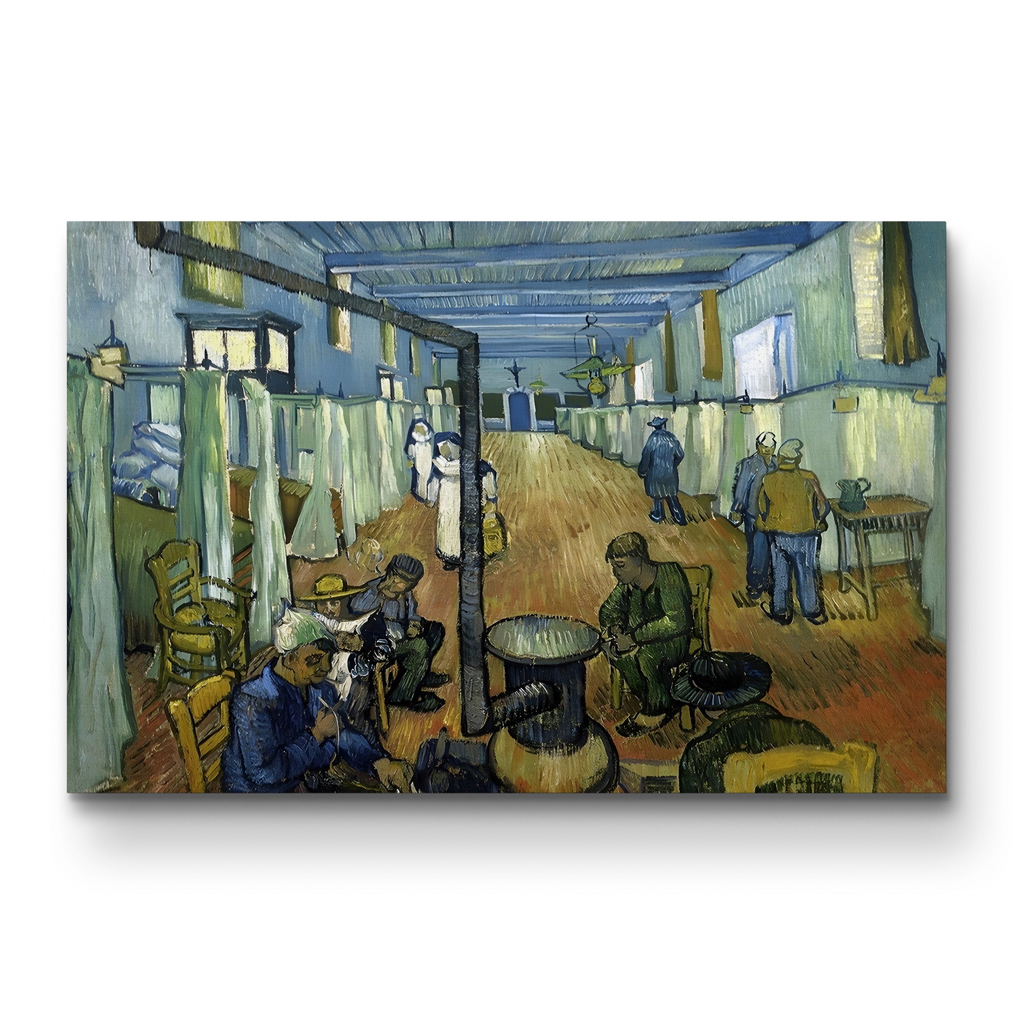 The Ward in the Hospital at Arles, 1889 – Vincent van Gogh Wall Art | Post-Impressionist Interior Canvas Print