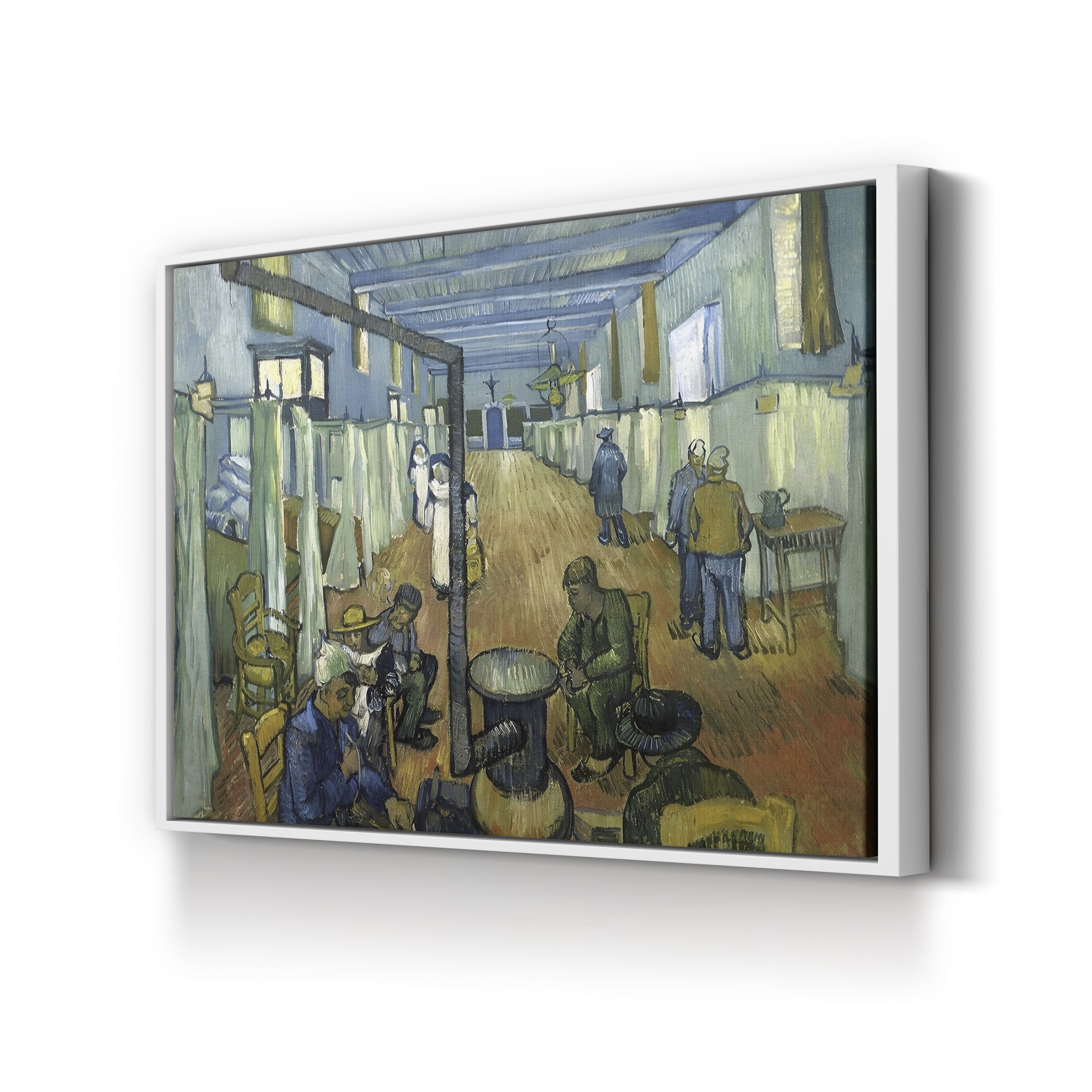 The Ward in the Hospital at Arles, 1889 – Vincent van Gogh Wall Art | Post-Impressionist Interior Canvas Print