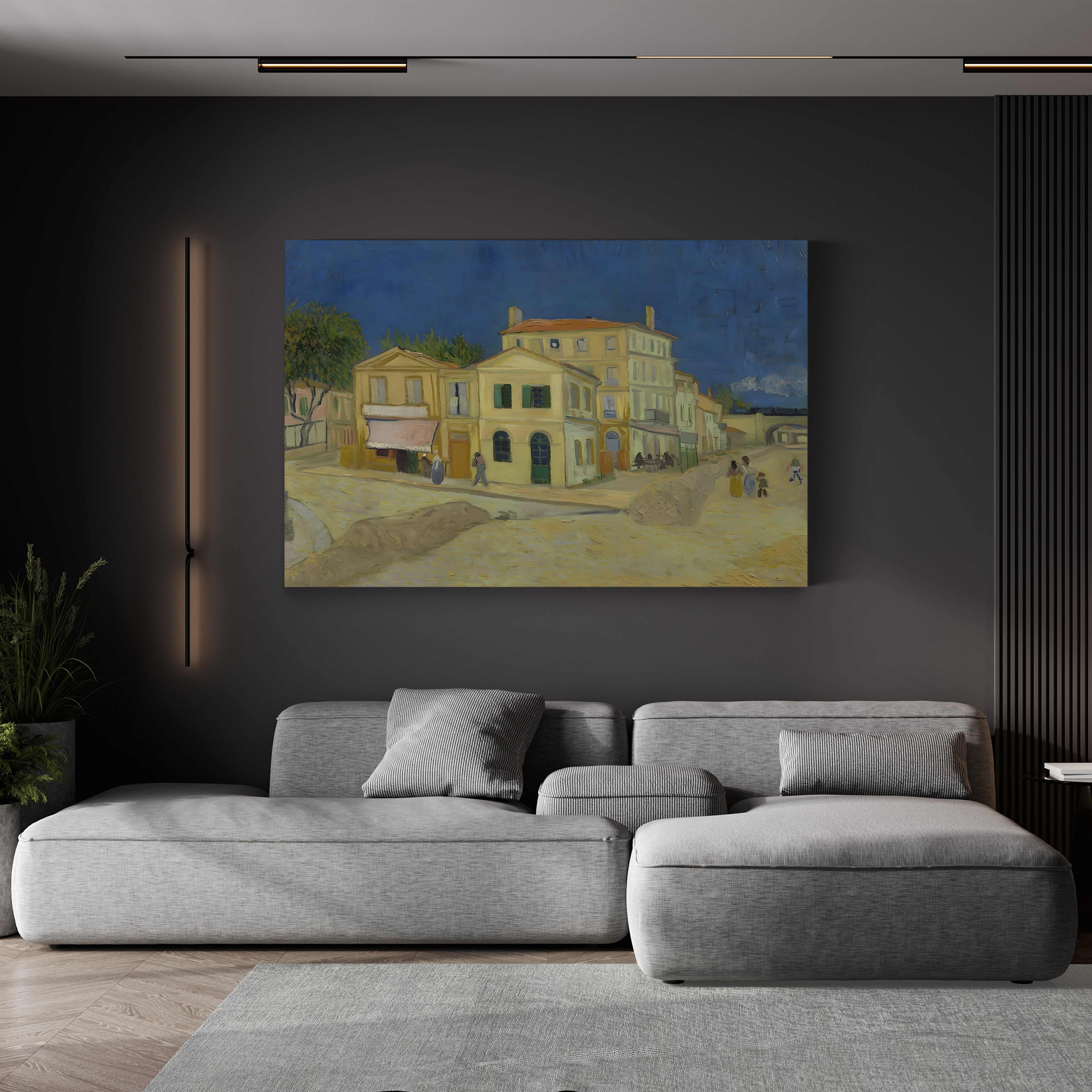 The Yellow House, 1888 – Vincent van Gogh Wall Art | Post-Impressionist Architecture Canvas Print