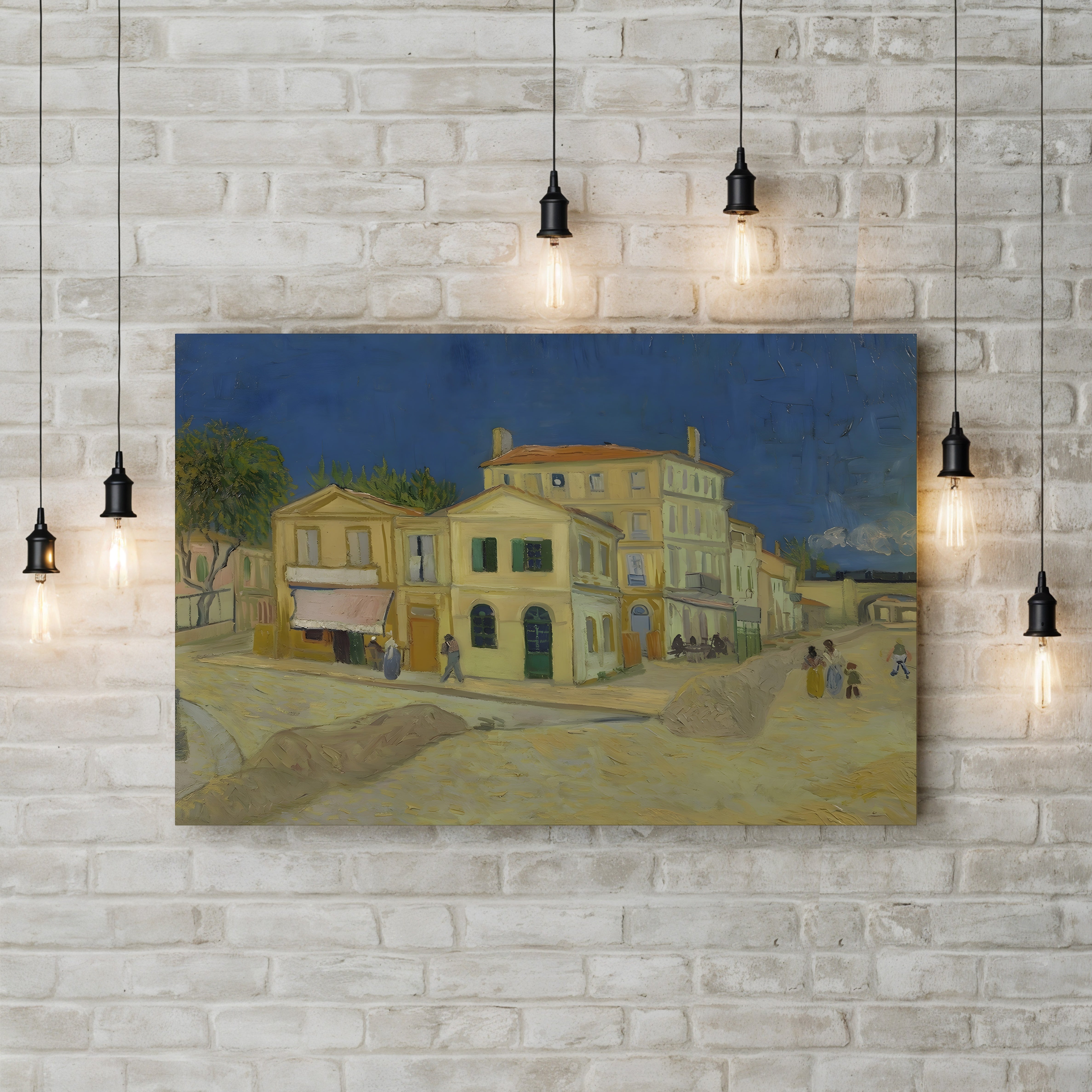 The Yellow House, 1888 – Vincent van Gogh Wall Art | Post-Impressionist Architecture Canvas Print
