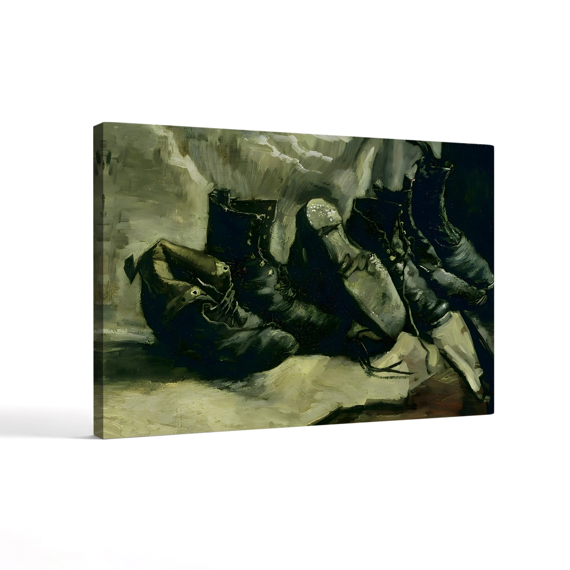 Three Pairs of Shoes, 1886–87 – Vincent van Gogh Wall Art | Post-Impressionist Still Life Canvas Print