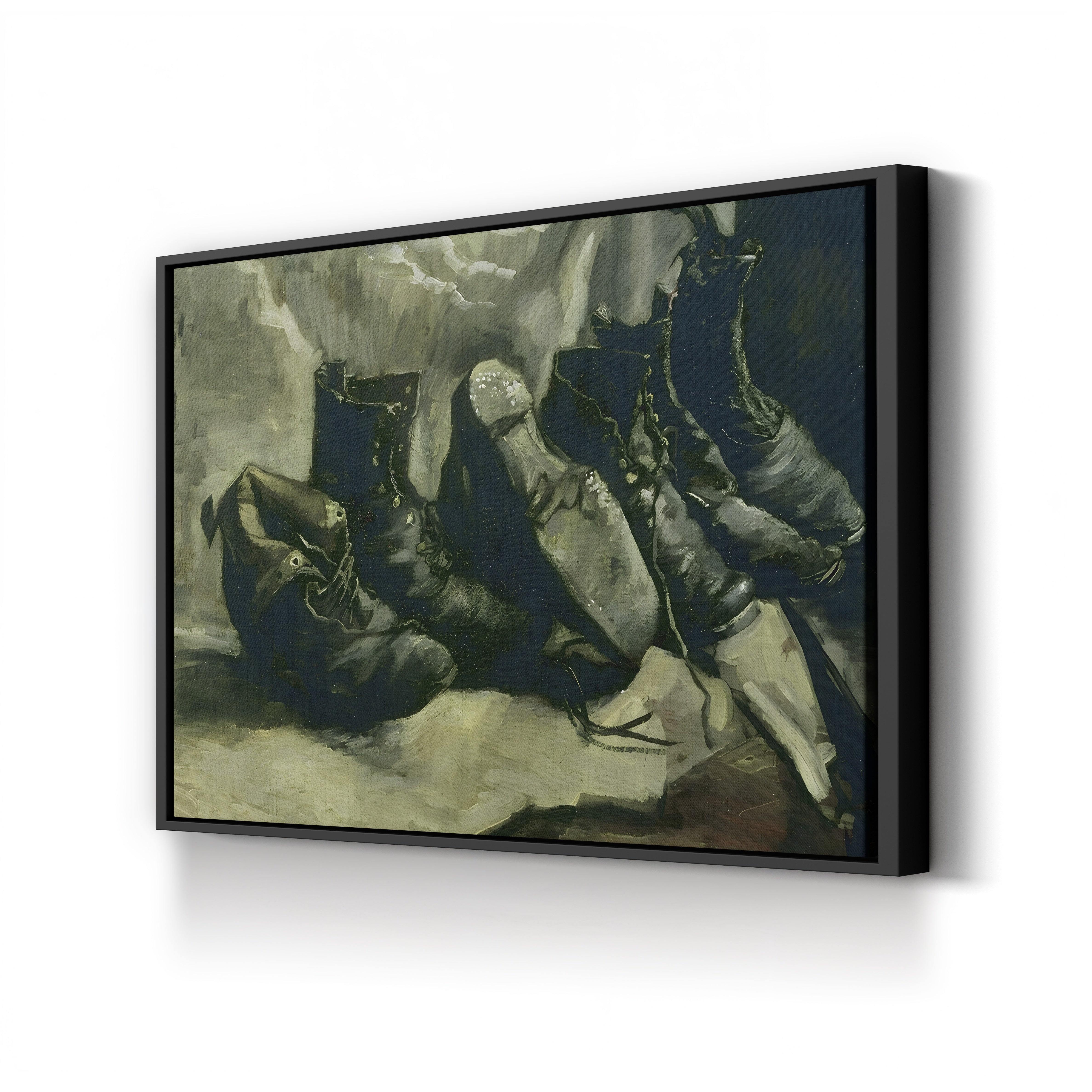Three Pairs of Shoes, 1886–87 – Vincent van Gogh Wall Art | Post-Impressionist Still Life Canvas Print