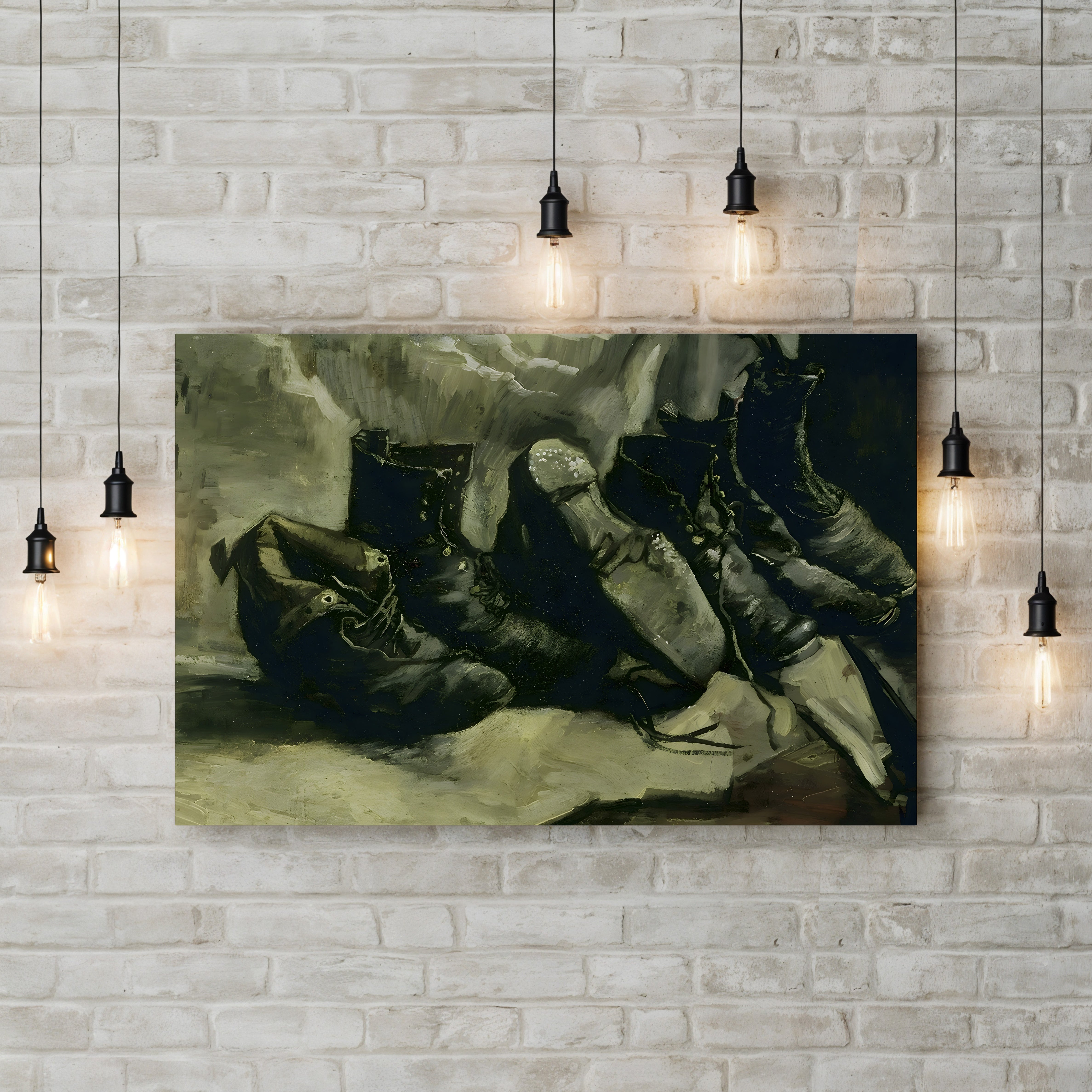 Three Pairs of Shoes, 1886–87 – Vincent van Gogh Wall Art | Post-Impressionist Still Life Canvas Print