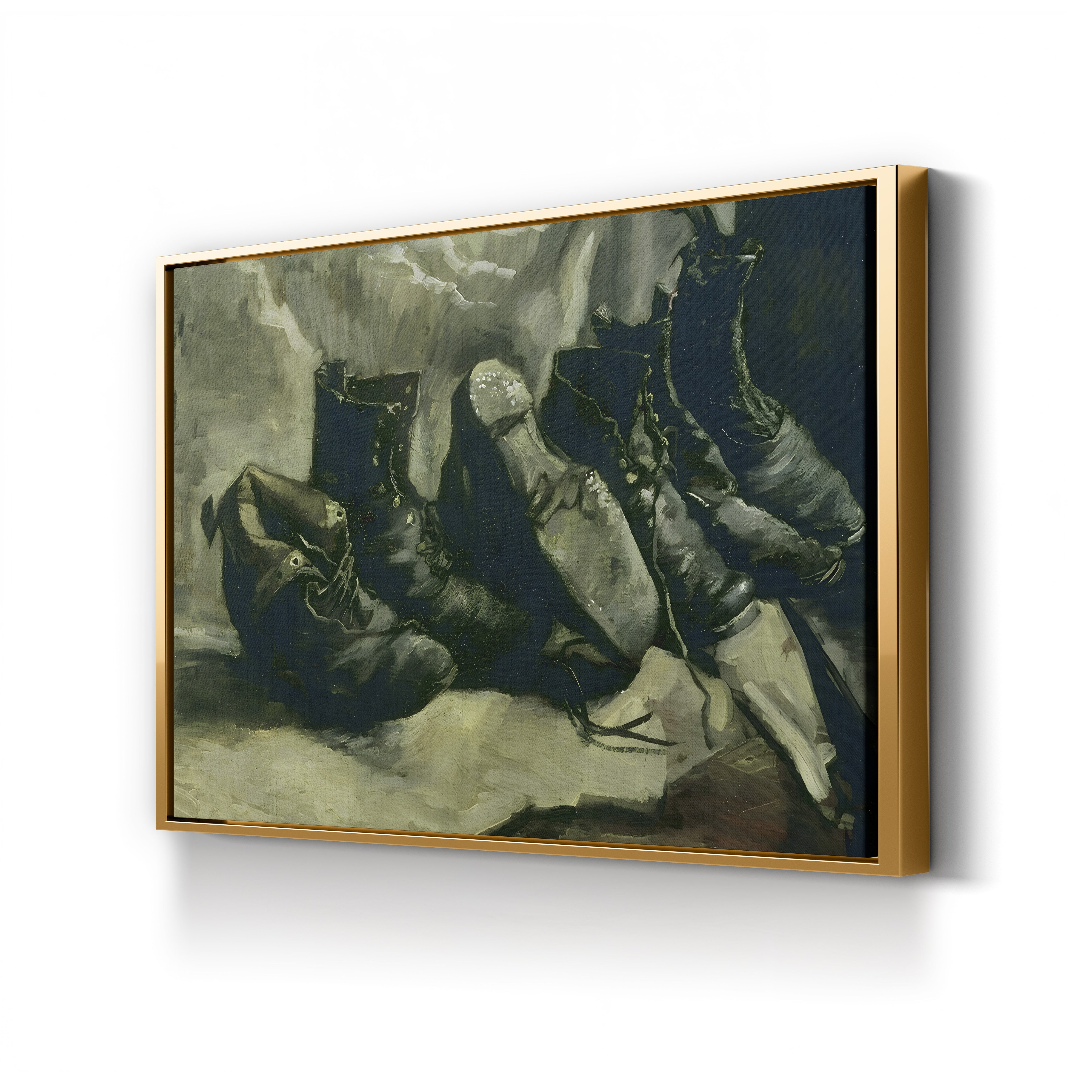 Three Pairs of Shoes, 1886–87 – Vincent van Gogh Wall Art | Post-Impressionist Still Life Canvas Print