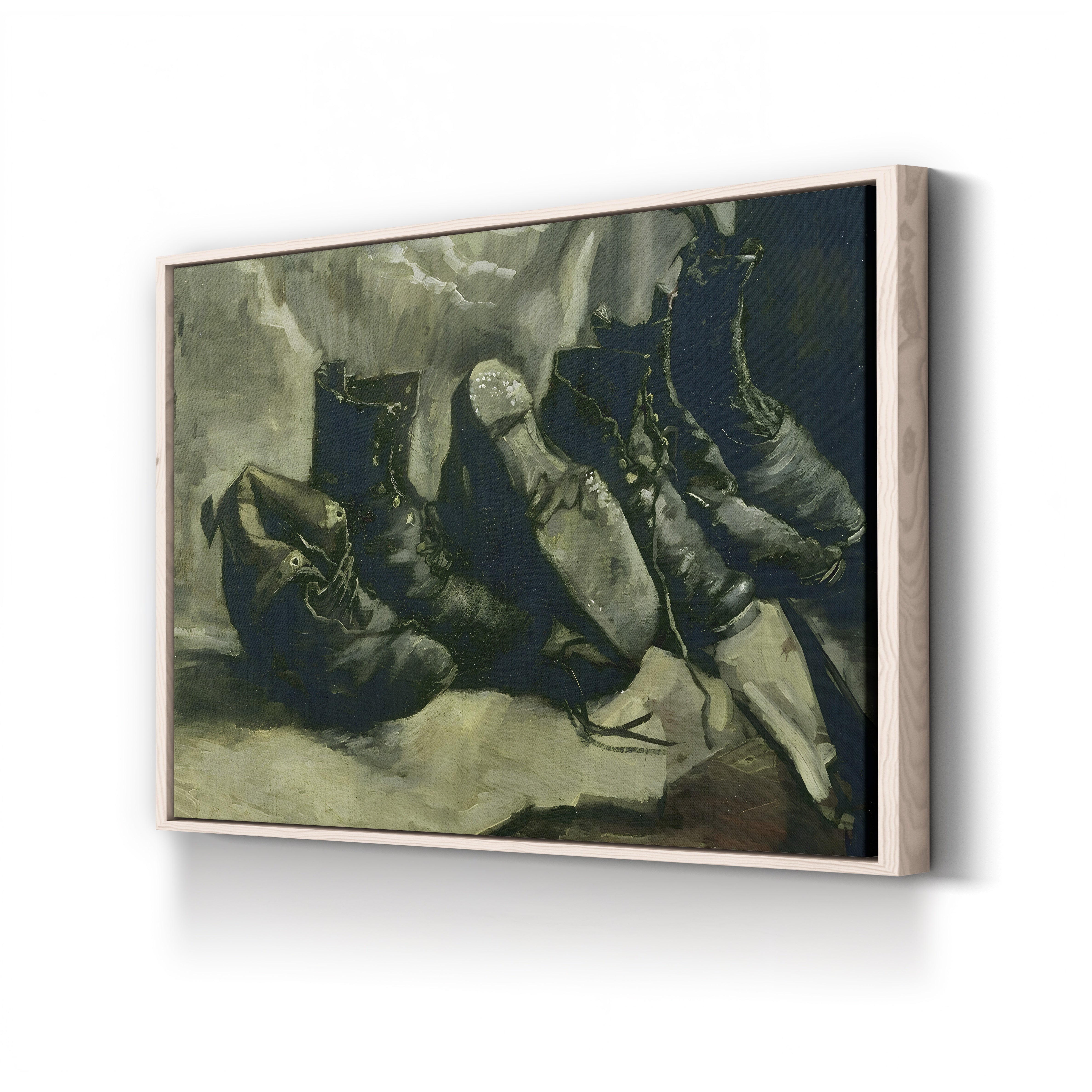 Three Pairs of Shoes, 1886–87 – Vincent van Gogh Wall Art | Post-Impressionist Still Life Canvas Print