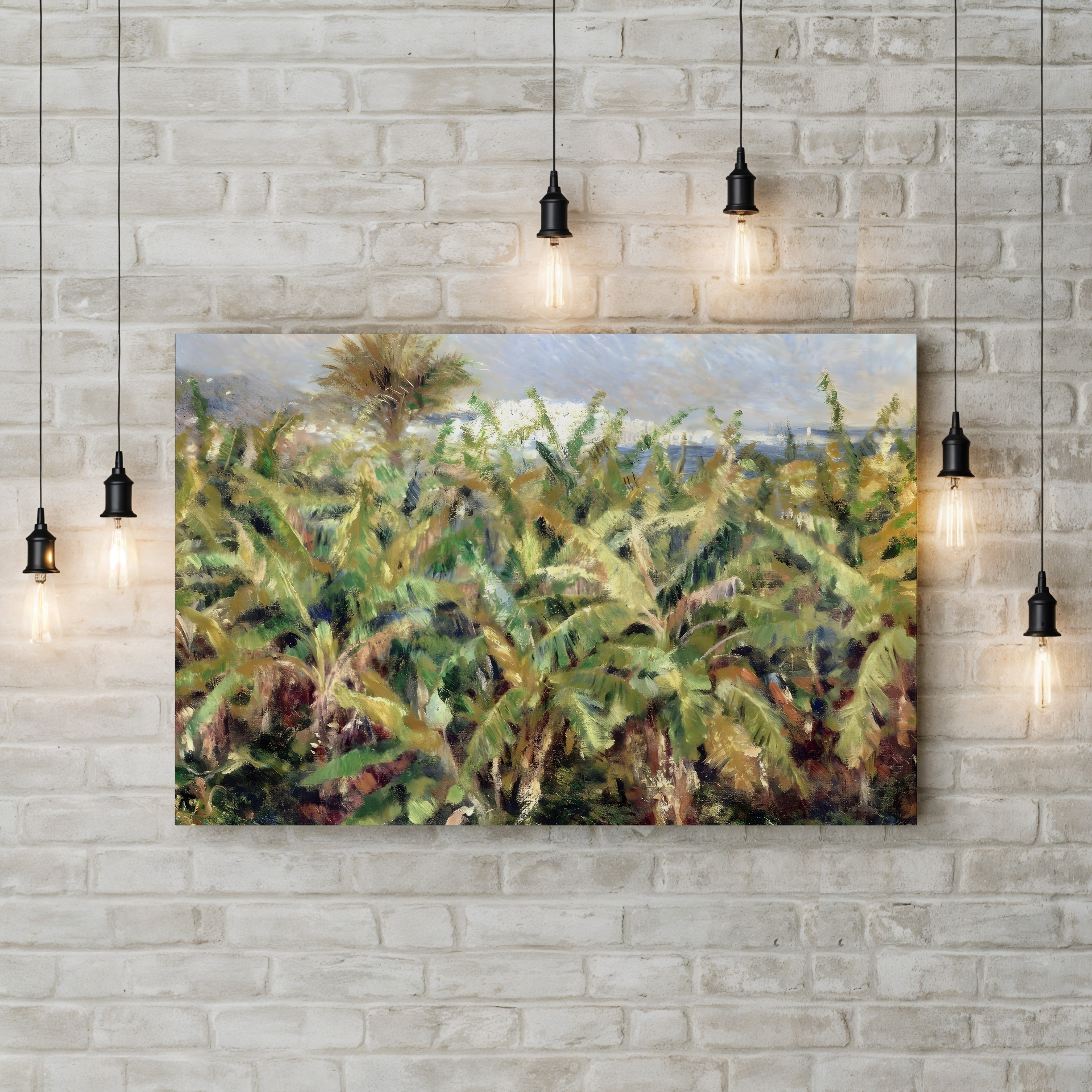 Field of Banana Trees, 1881 – Pierre-Auguste Renoir Wall Art | Impressionist Tropical Canvas Print