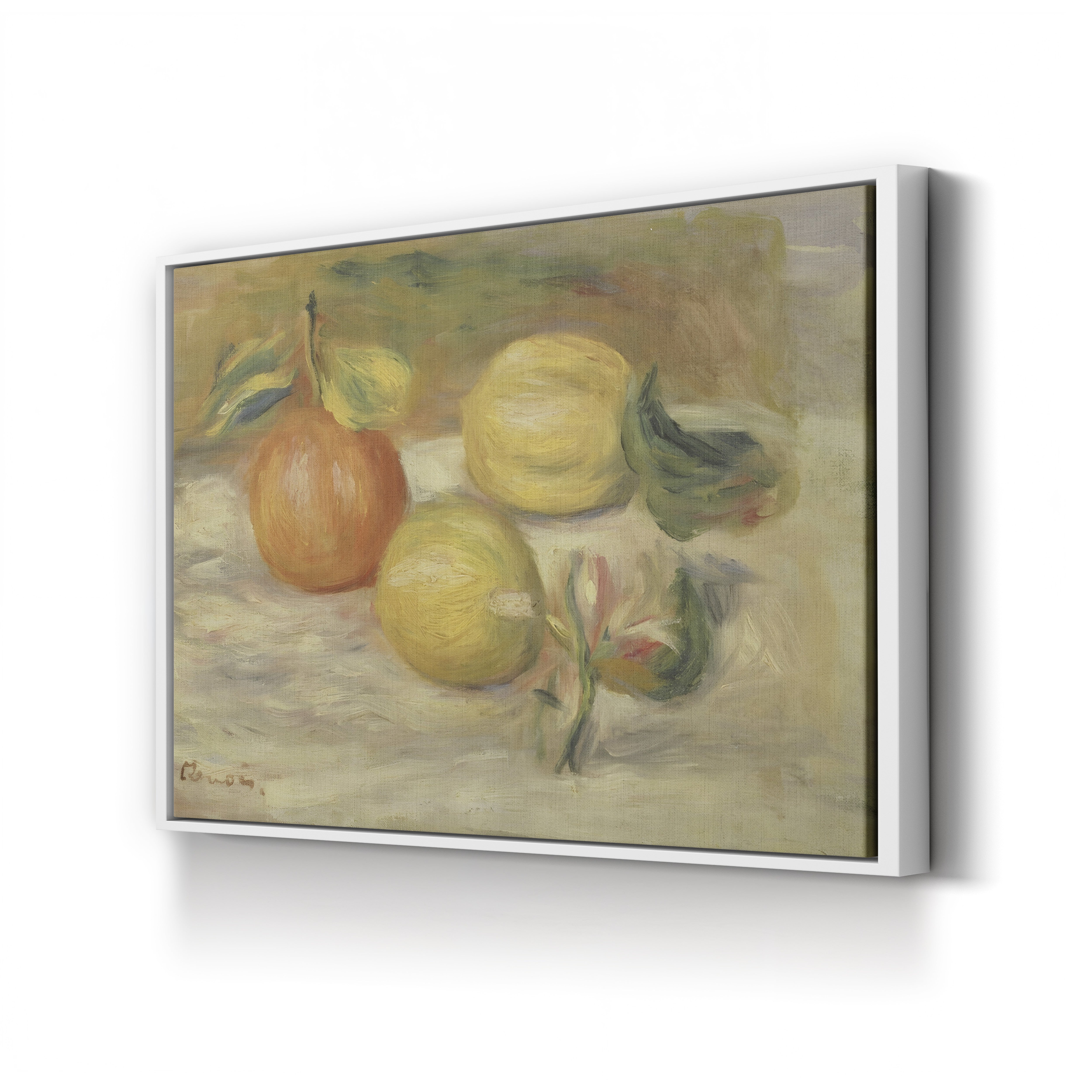 Apples and Two Lemons – Pierre-Auguste Renoir Wall Art | Impressionist Still Life Canvas Print