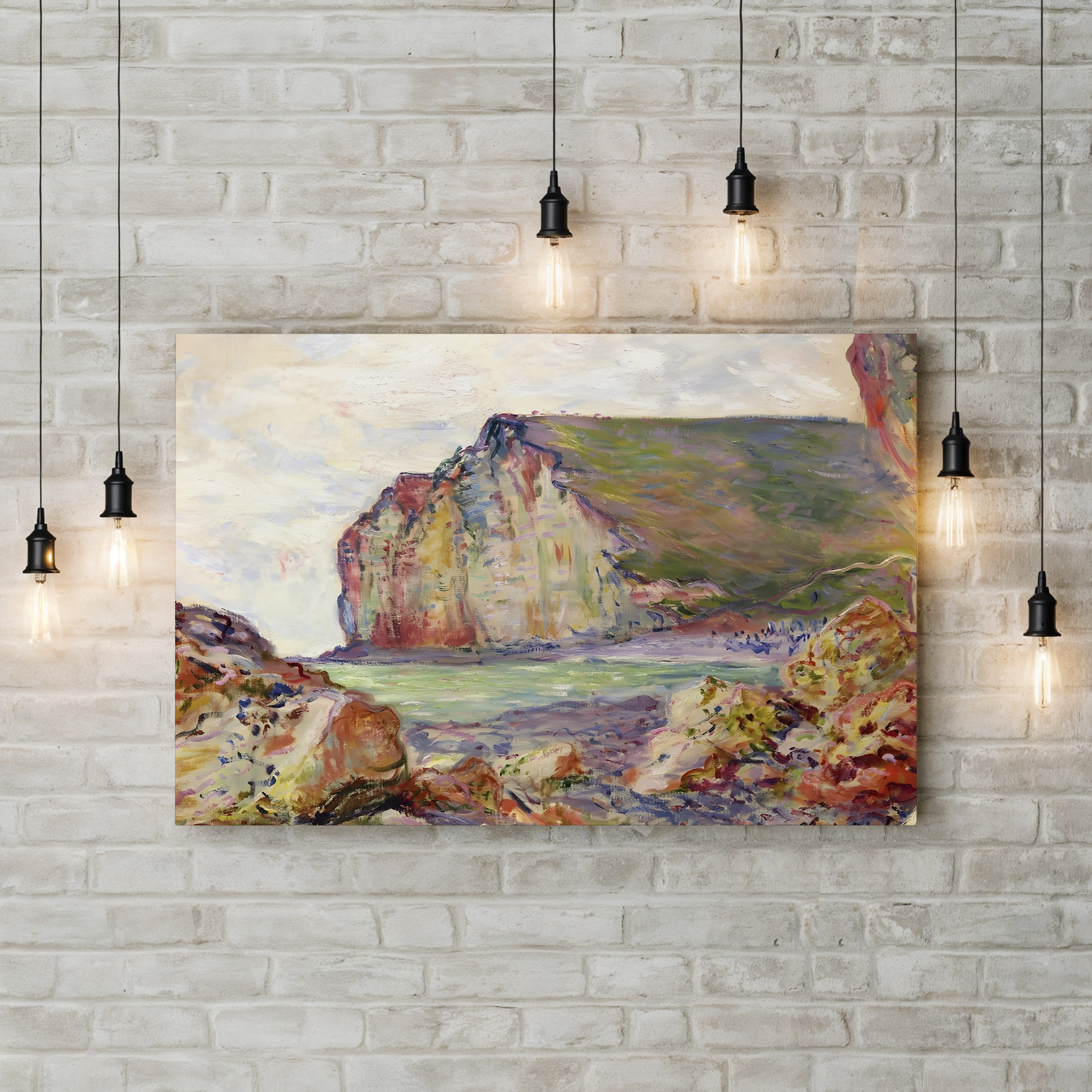 Falaises des Petites-Dalles – Claude Monet Wall Art | Impressionist Normandy Coastal Cliff Print