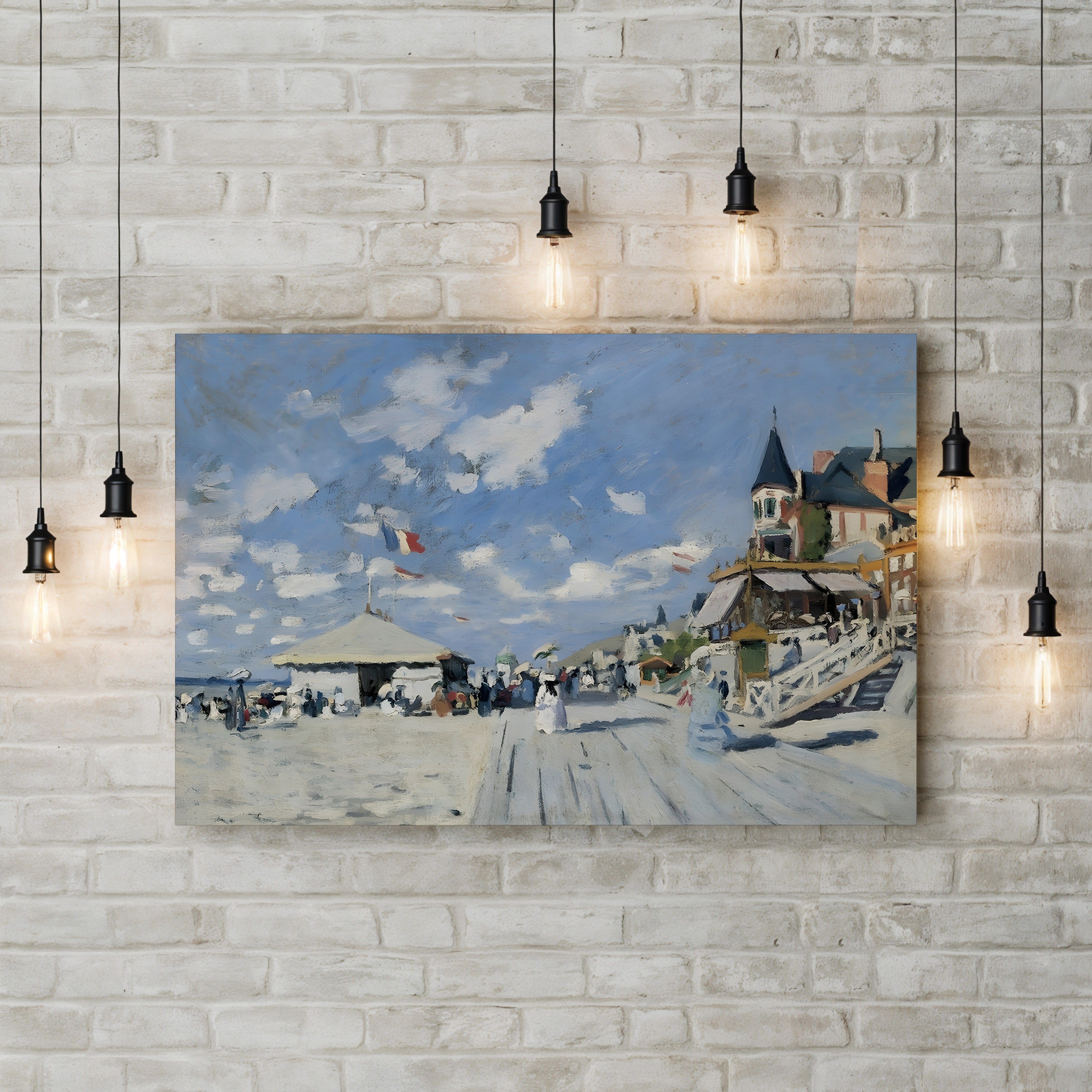 The Boardwalk at Trouville (Sur les planches de Trouville), 1870 by Claude Monet