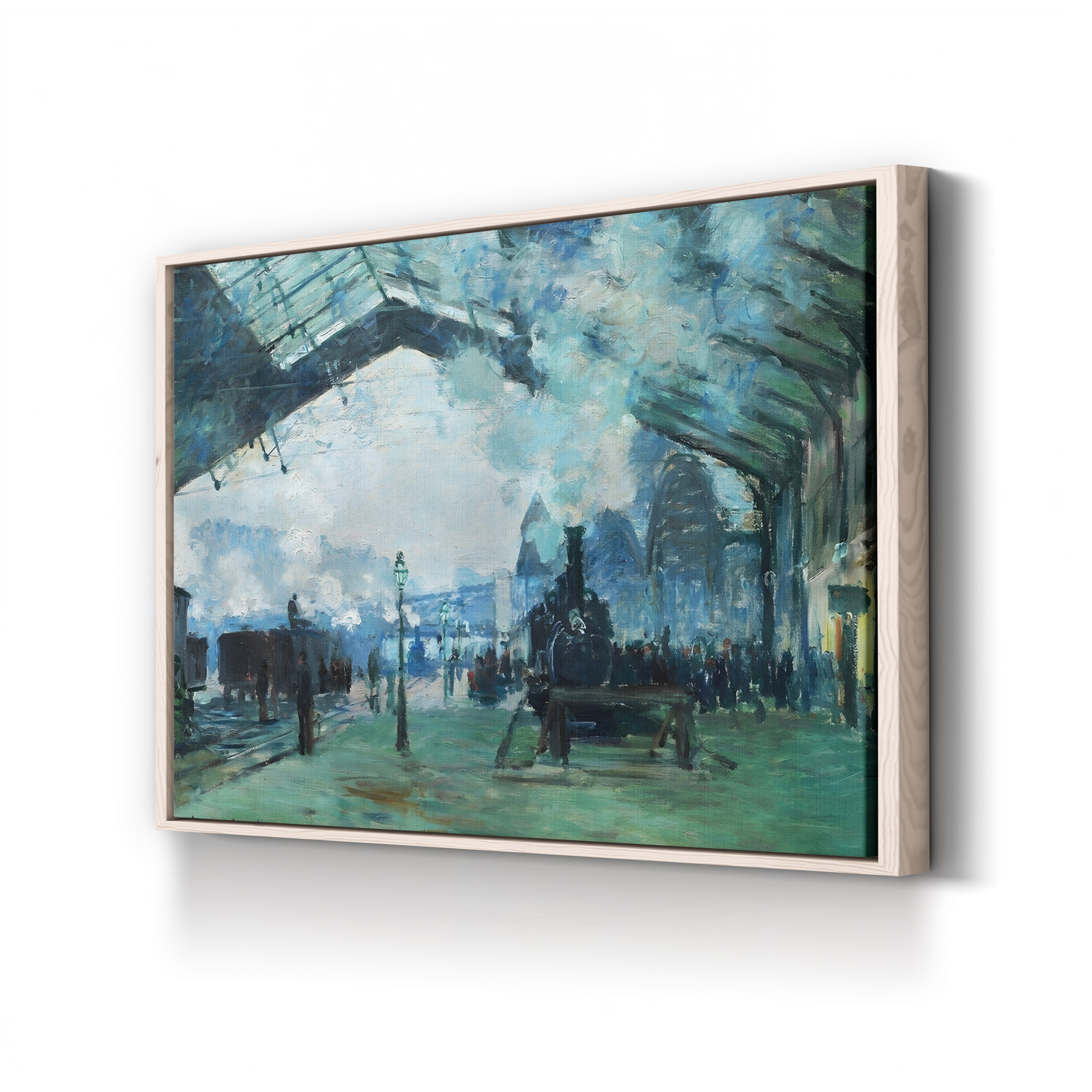 Arrival of the Normandy Train, Gare Saint-Lazare – Claude Monet Wall Art | Impressionist Railway Canvas Print