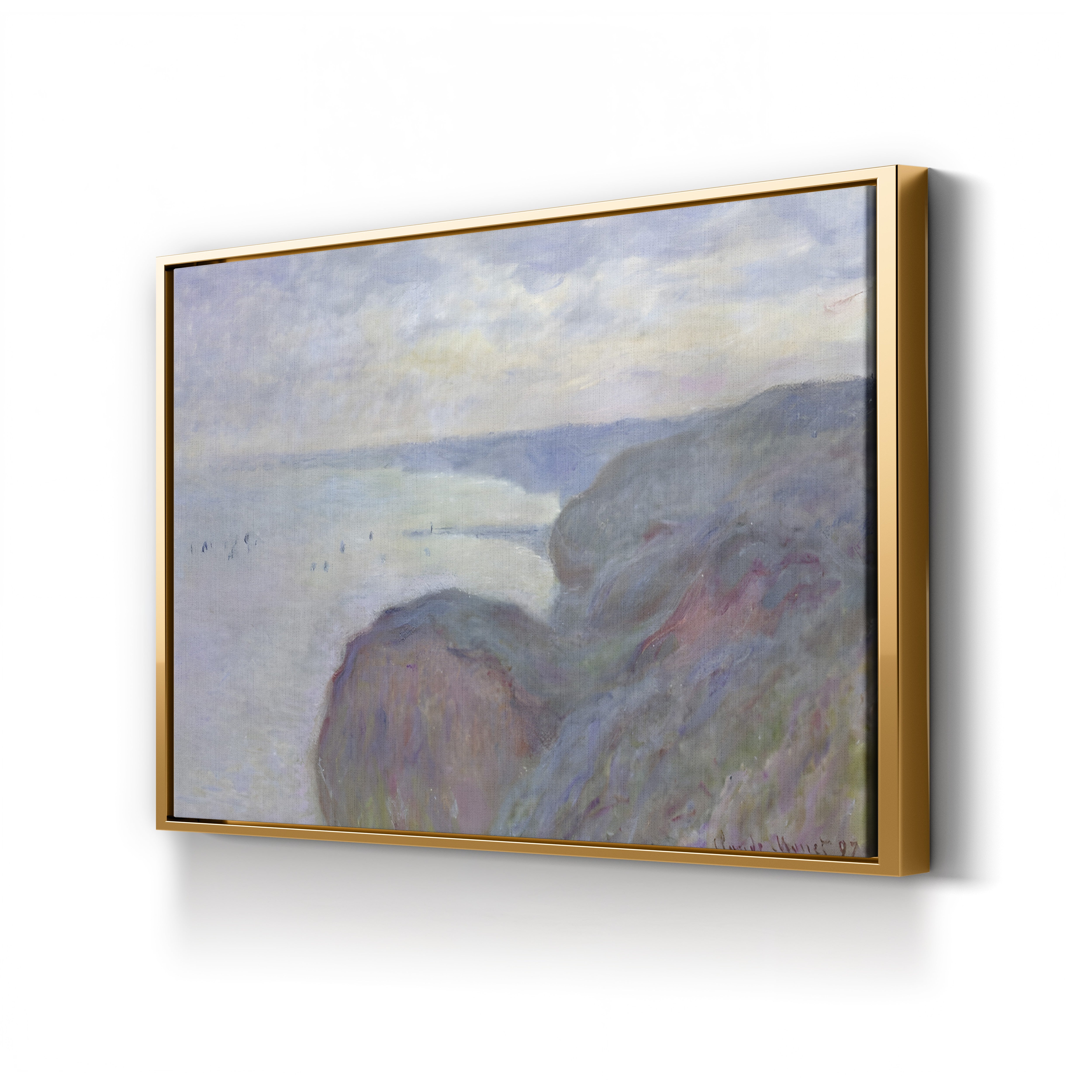 Cliffs Near Dieppe, 1897 – Claude Monet Wall Art | Late Impressionist Norman Coast Canvas Print