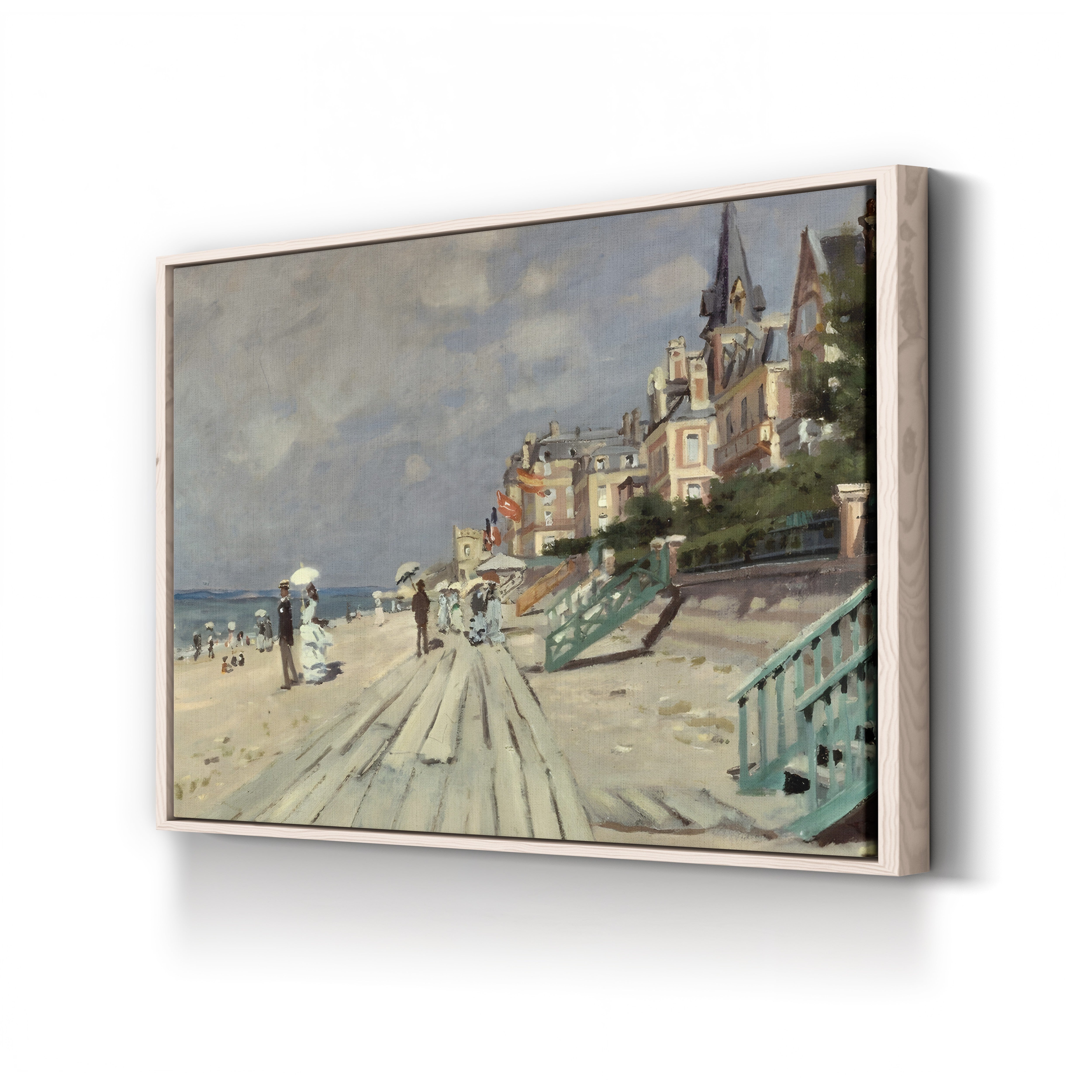 Beach at Trouville – Claude Monet Wall Art | Early Impressionist Norman Beach Canvas Print