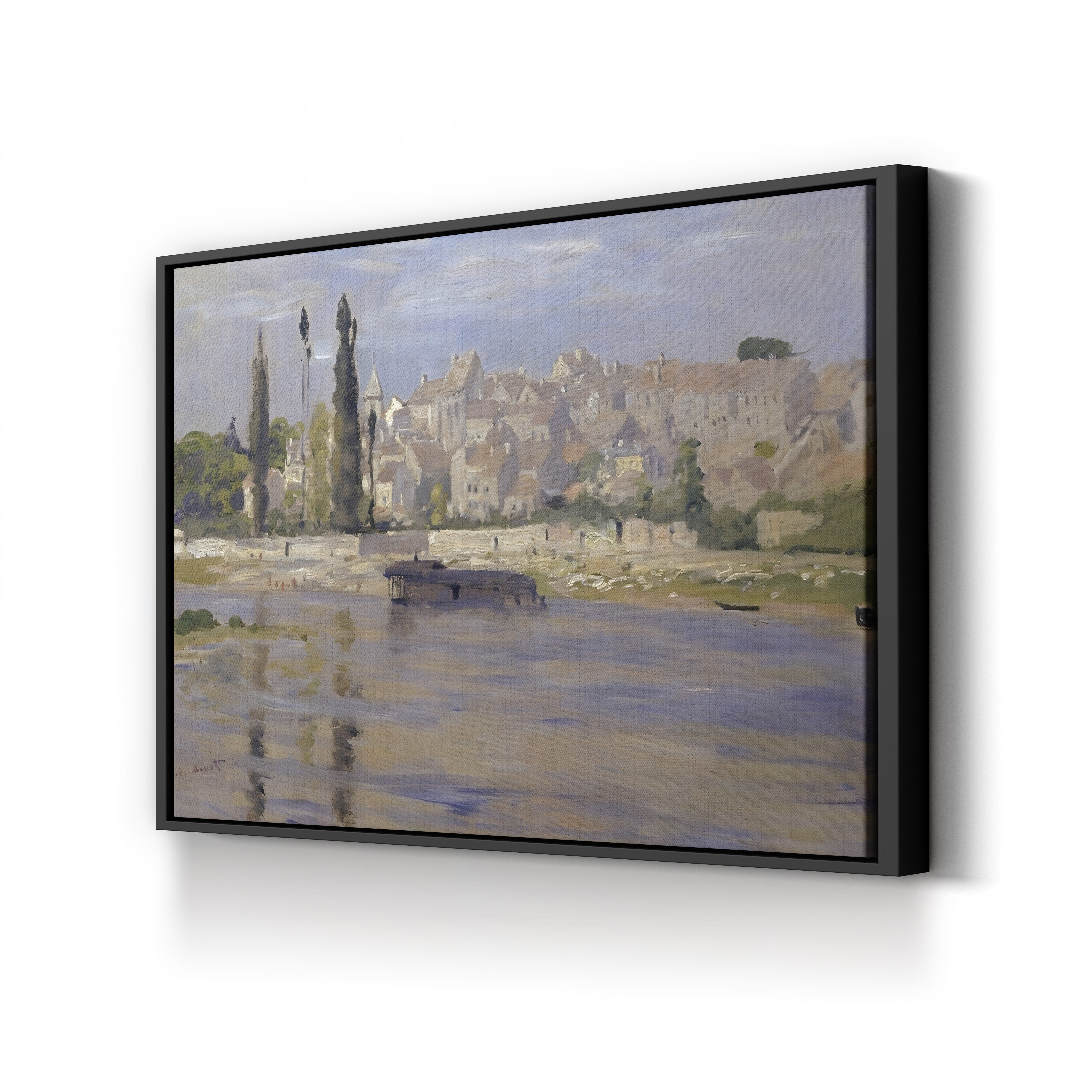 Carrières-Saint-Denis, 1872 – Claude Monet Wall Art | Early Impressionist Seine Landscape Canvas Print