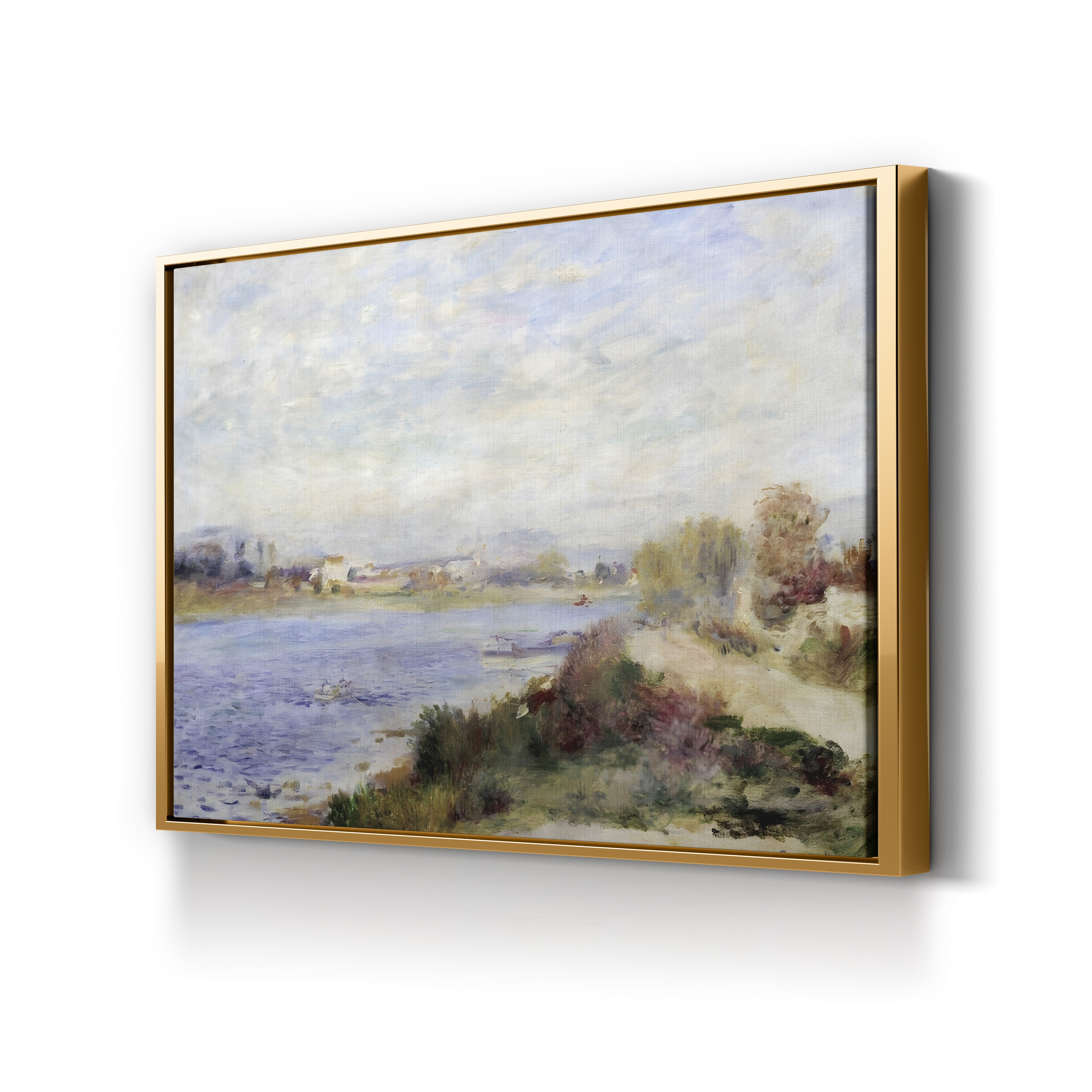 The Seine in Argenteuil, 1873 – Pierre-Auguste Renoir Wall Art | Impressionist River Canvas Print