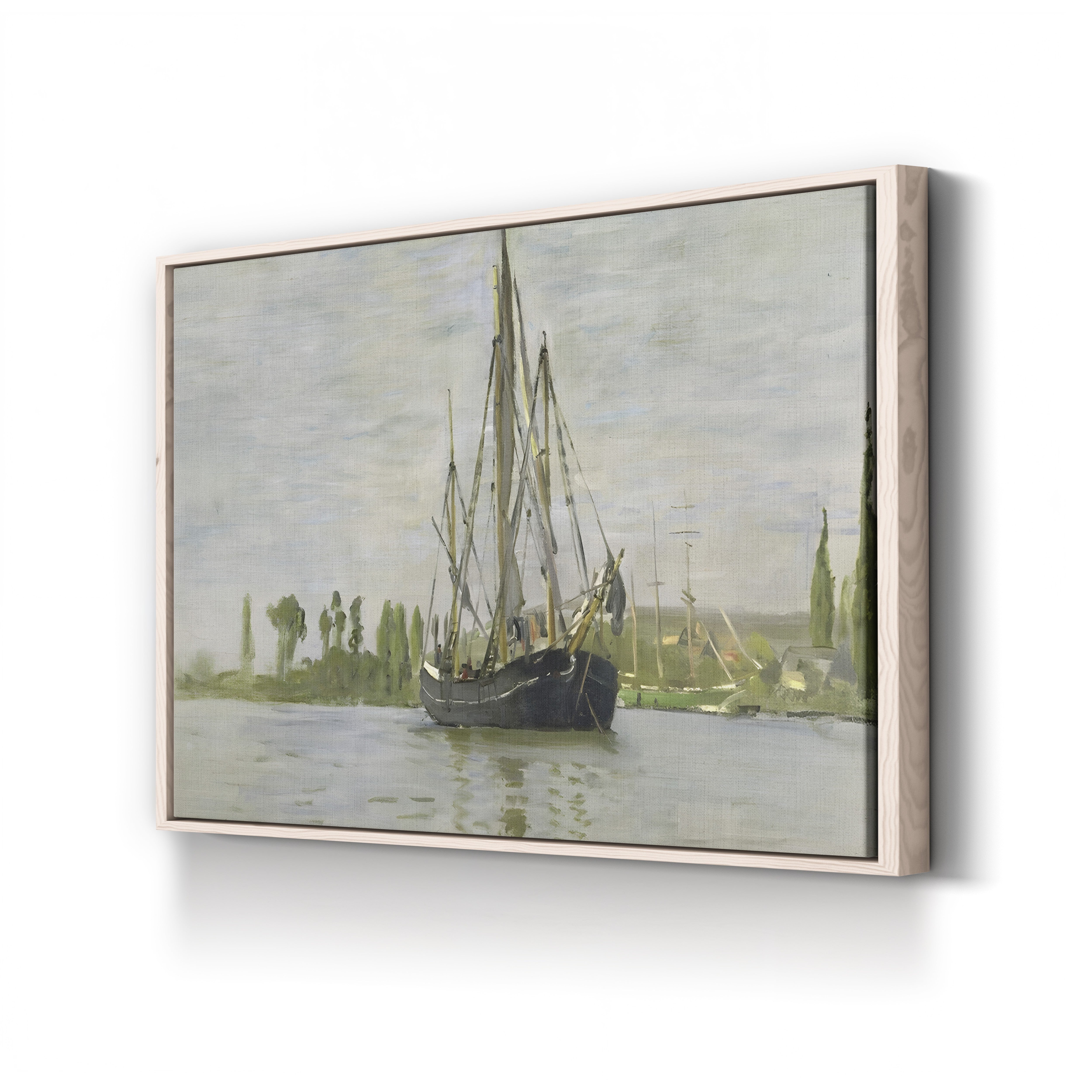 The Chasse-Marée at Anchor (Chasse-marée à l’ancre, près de Rouen), 1872 by Claude Monet