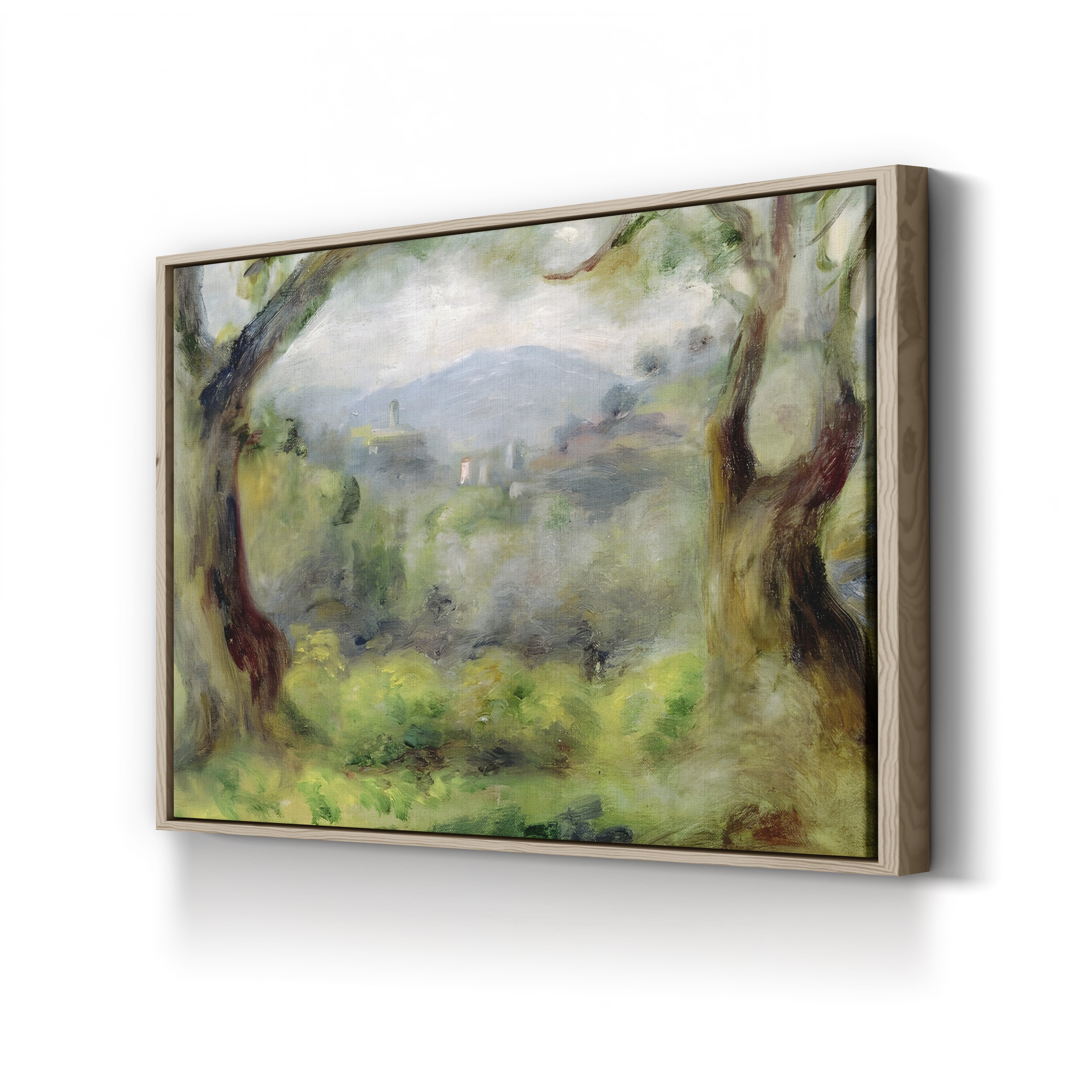 Landscape at Les Collettes, 1910 – Pierre-Auguste Renoir Wall Art | Late Impressionist Landscape Canvas Print