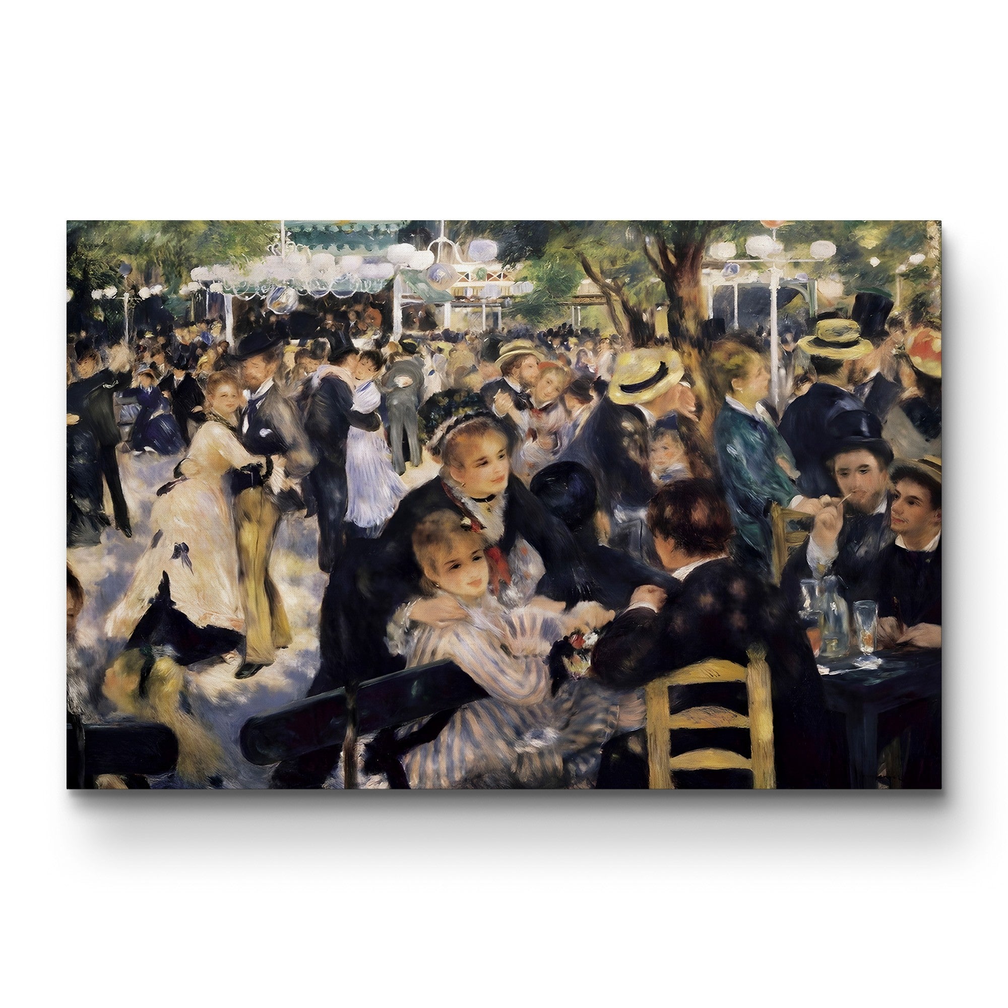 Bal du moulin de la Galette, 1876 – Pierre-Auguste Renoir Wall Art | Impressionist Parisian Canvas Print