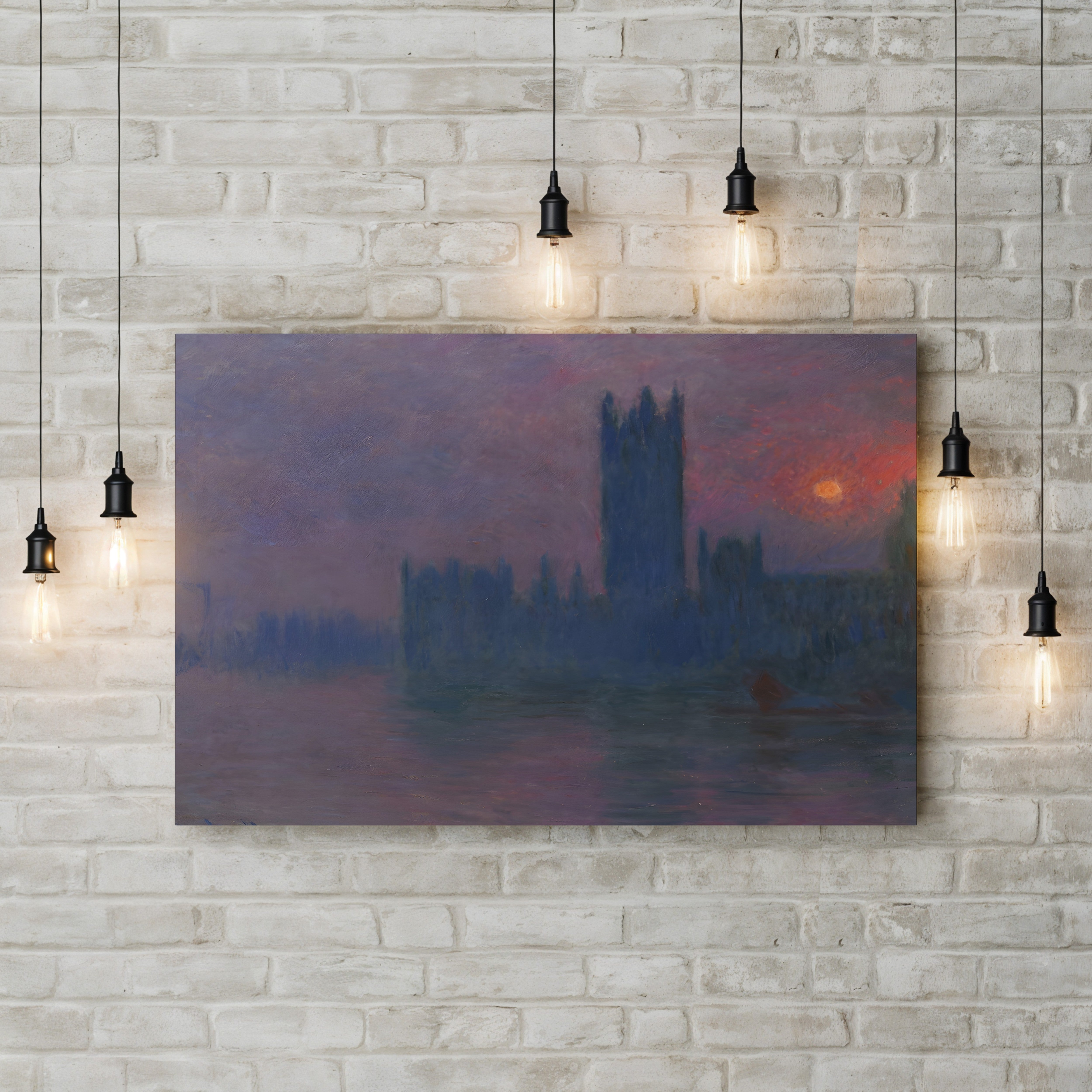 Houses of Parliament, Setting Sun (Le Parlement, soleil couchant), 1900-03 by Claude Monet