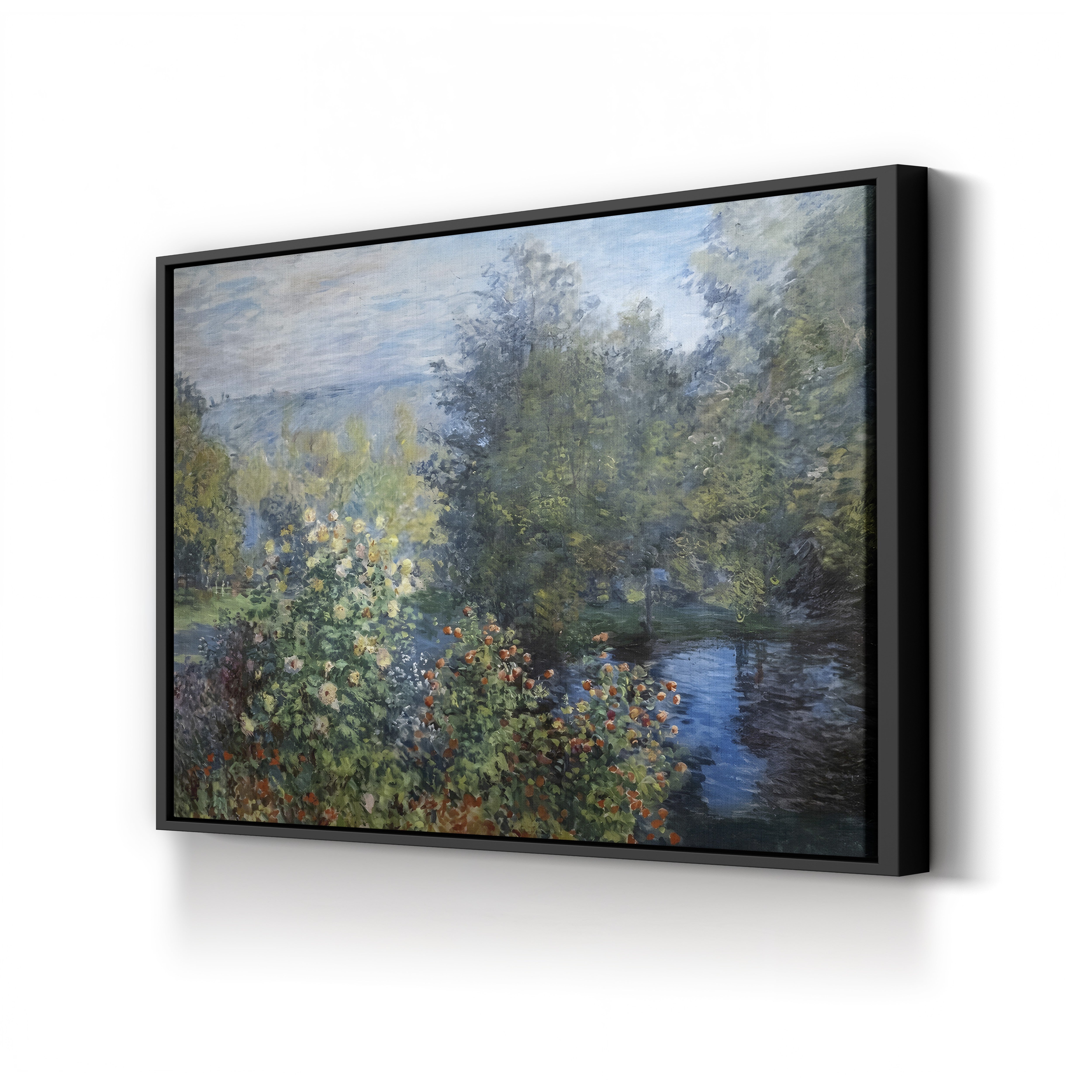 Corner of the Garden at Montgeron, 1876 – Claude Monet Wall Art | Impressionist Garden Canvas Print