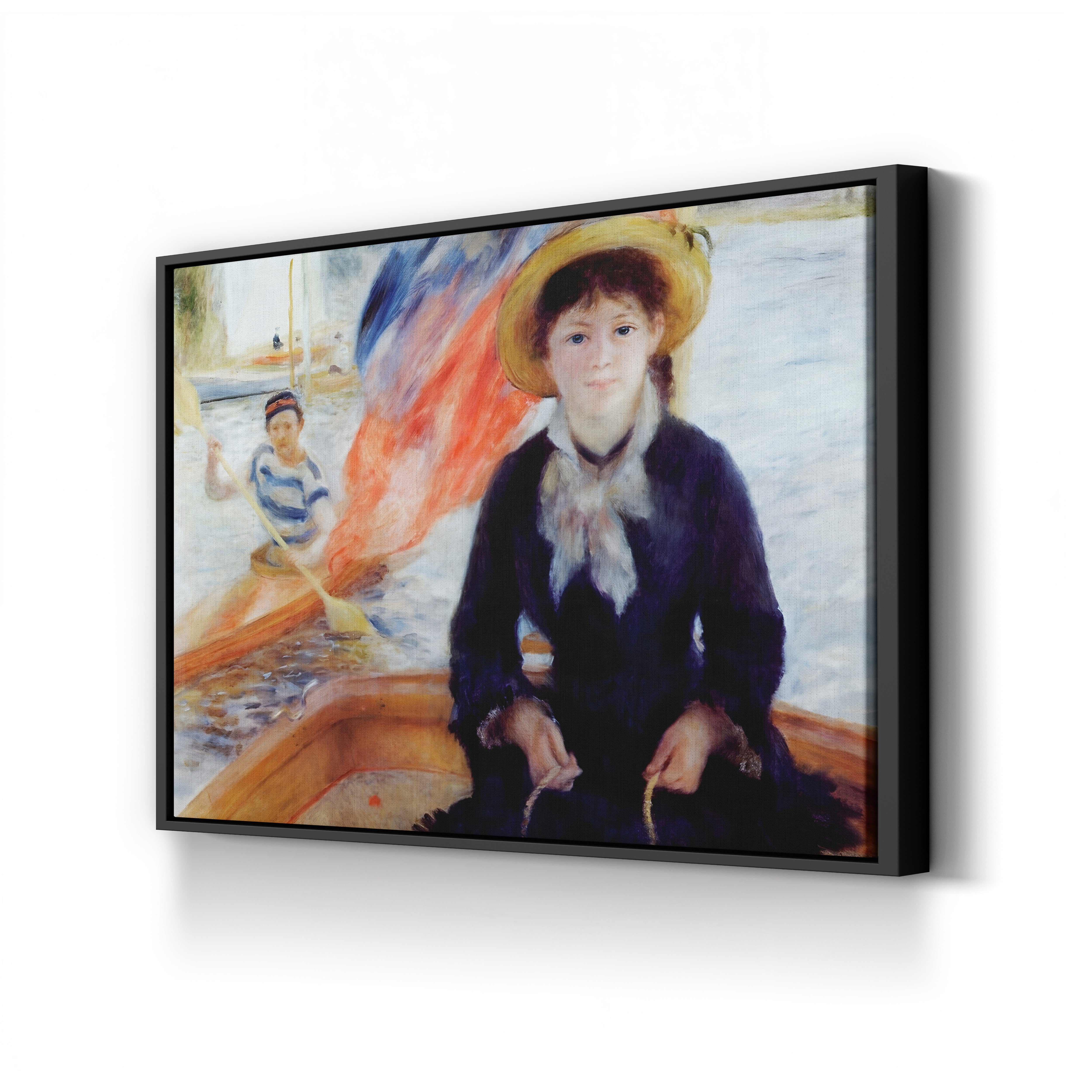 In a Dinghy – Pierre-Auguste Renoir Wall Art | Impressionist River Canvas Print