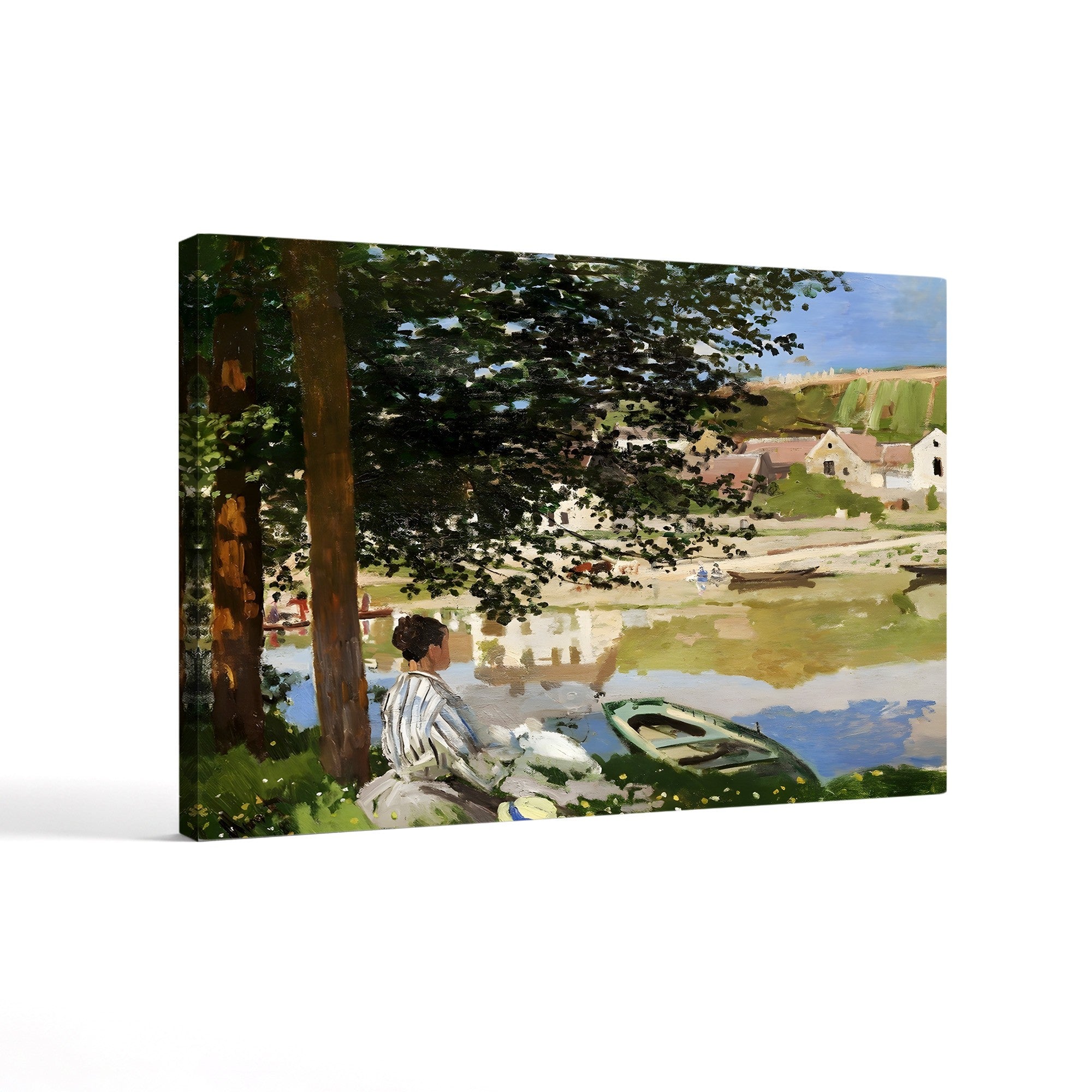 On the Bank of the Seine, Bennecourt (Au Bord de l’Eau, Bennecourt), 1868 by Claude Monet