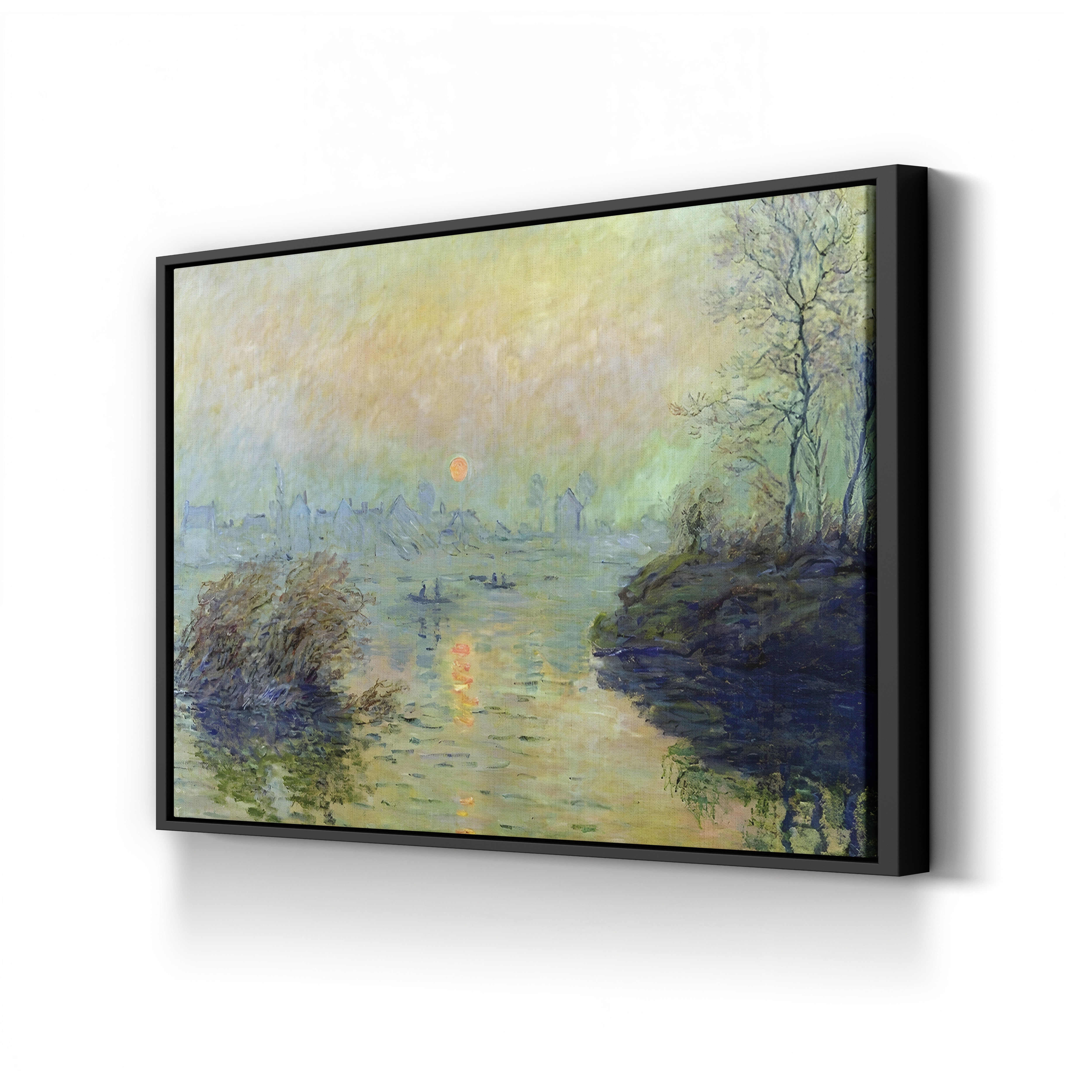 Sun Setting over the Seine at Lavacourt, Winter Effect (Soleil couchant sur la Seine à Lavacourt, effet d'hiver), 1880 by Claude Monet
