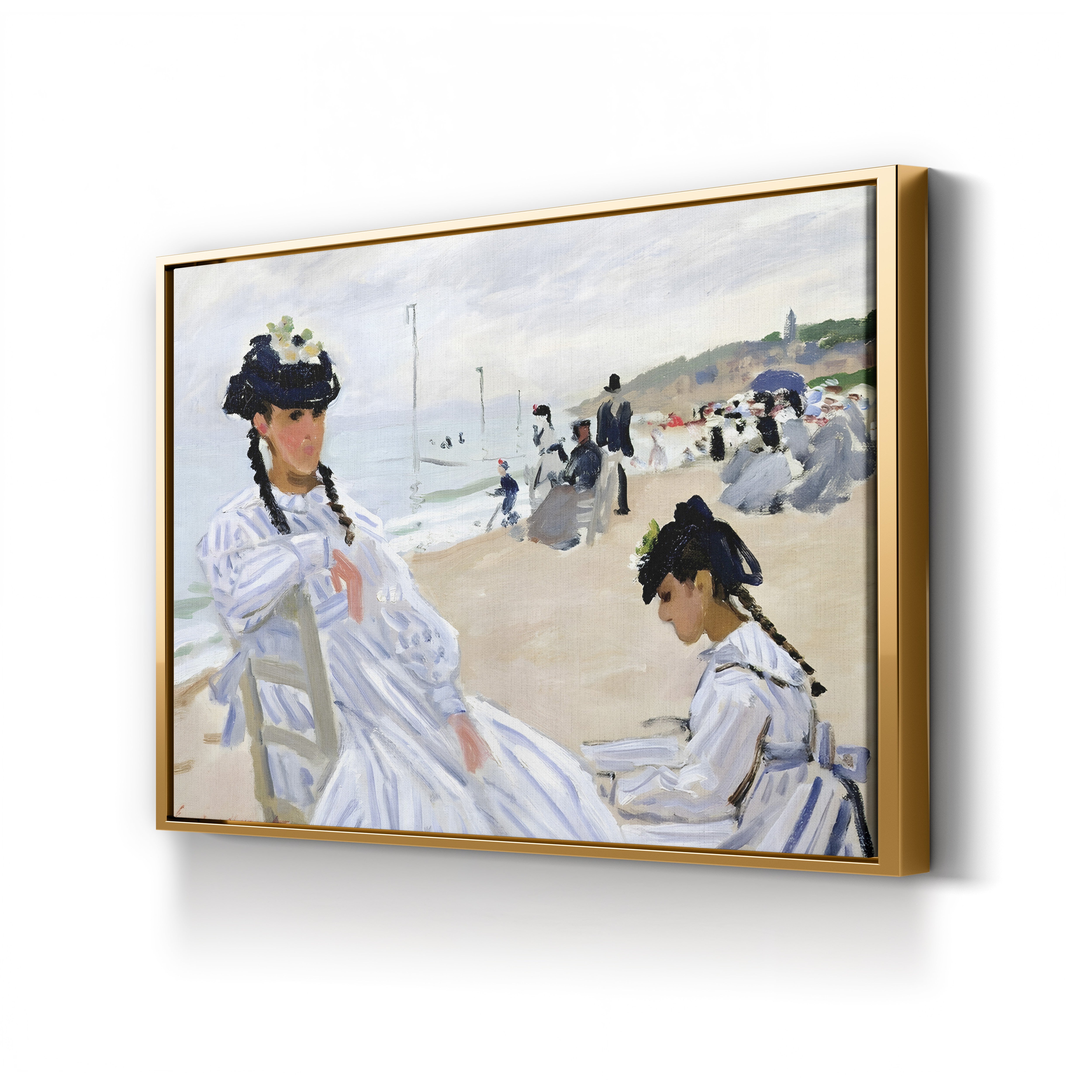 On the Beach at Trouville (Sur la plage à Trouville), 1870 by Claude Monet