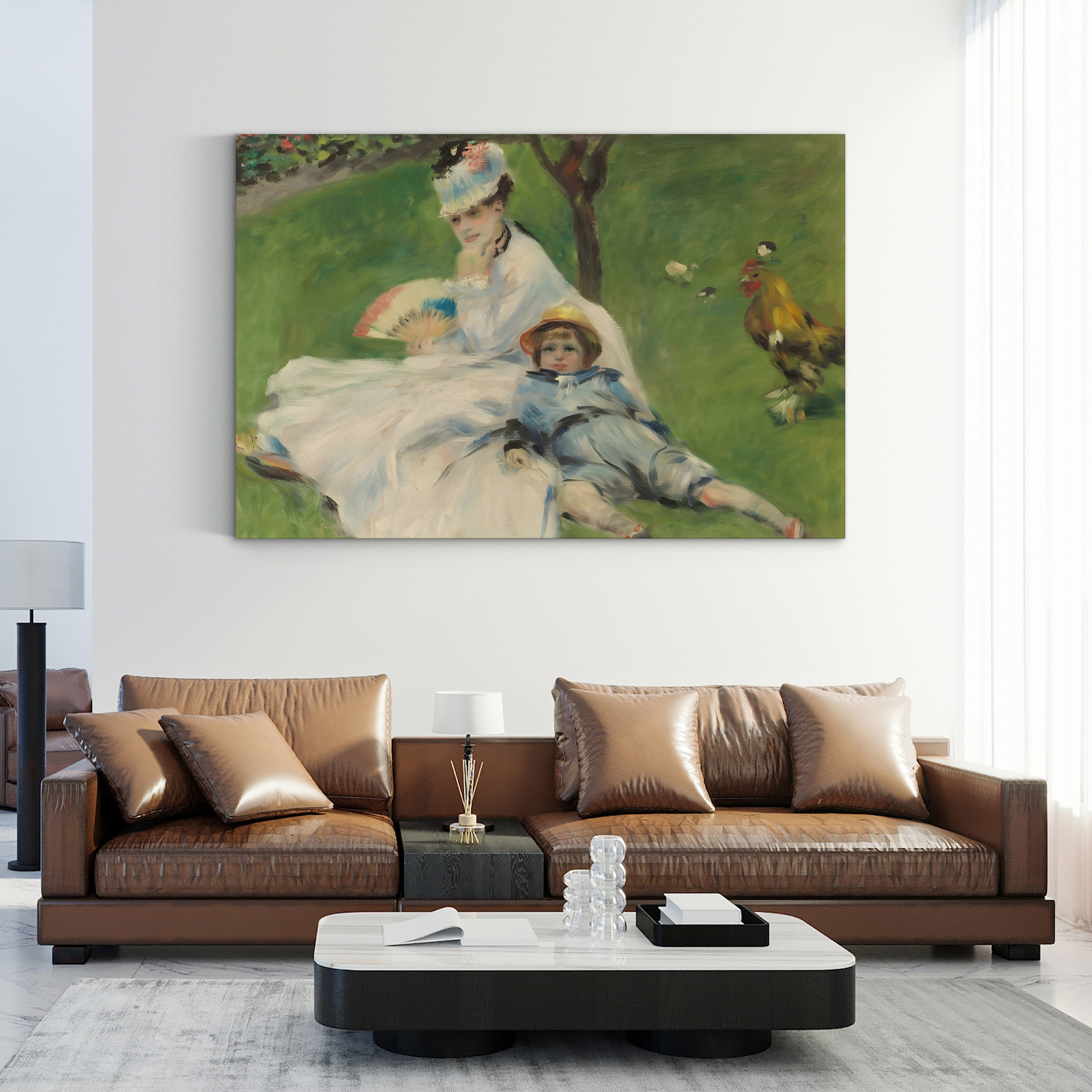 Madame Monet and Her Son, 1874 – Renoir Wall Art | Impressionist