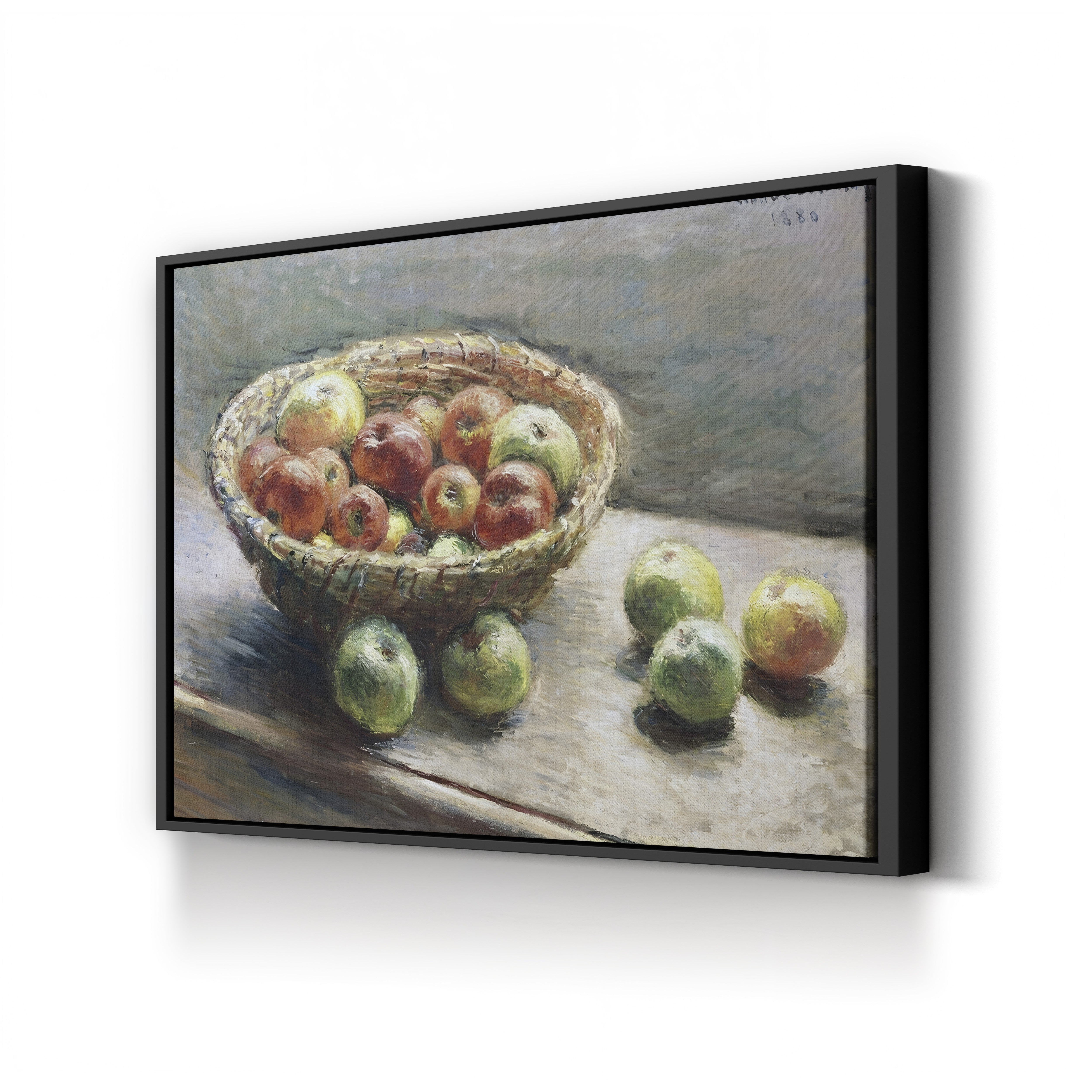 A Bowl of Apples (Le Panier de Pommes), 1880 – Claude Monet Wall Art | Impressionist Still Life Canvas Print