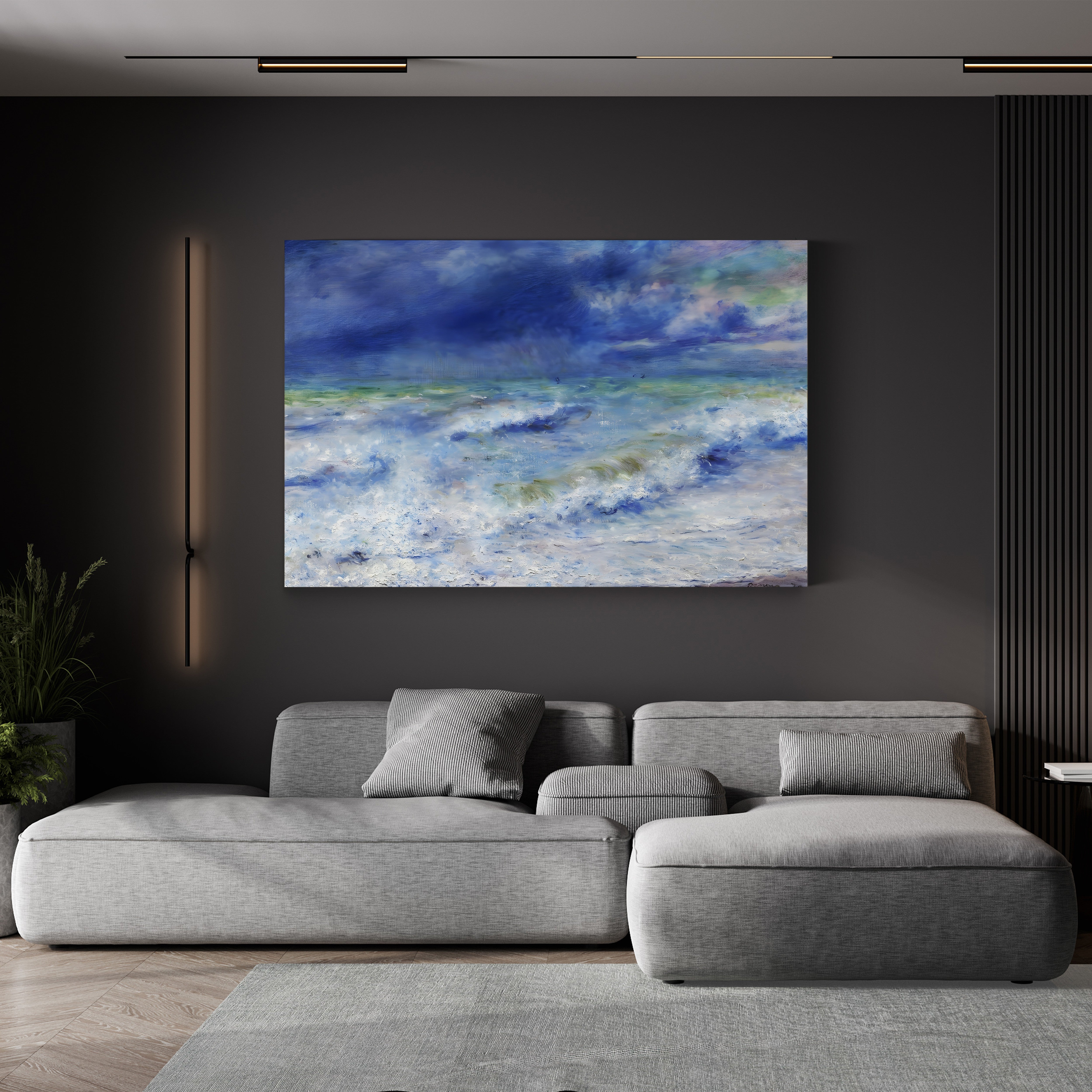 Seascape – Renoir Wall Art | Impressionist Seascape Canvas Print